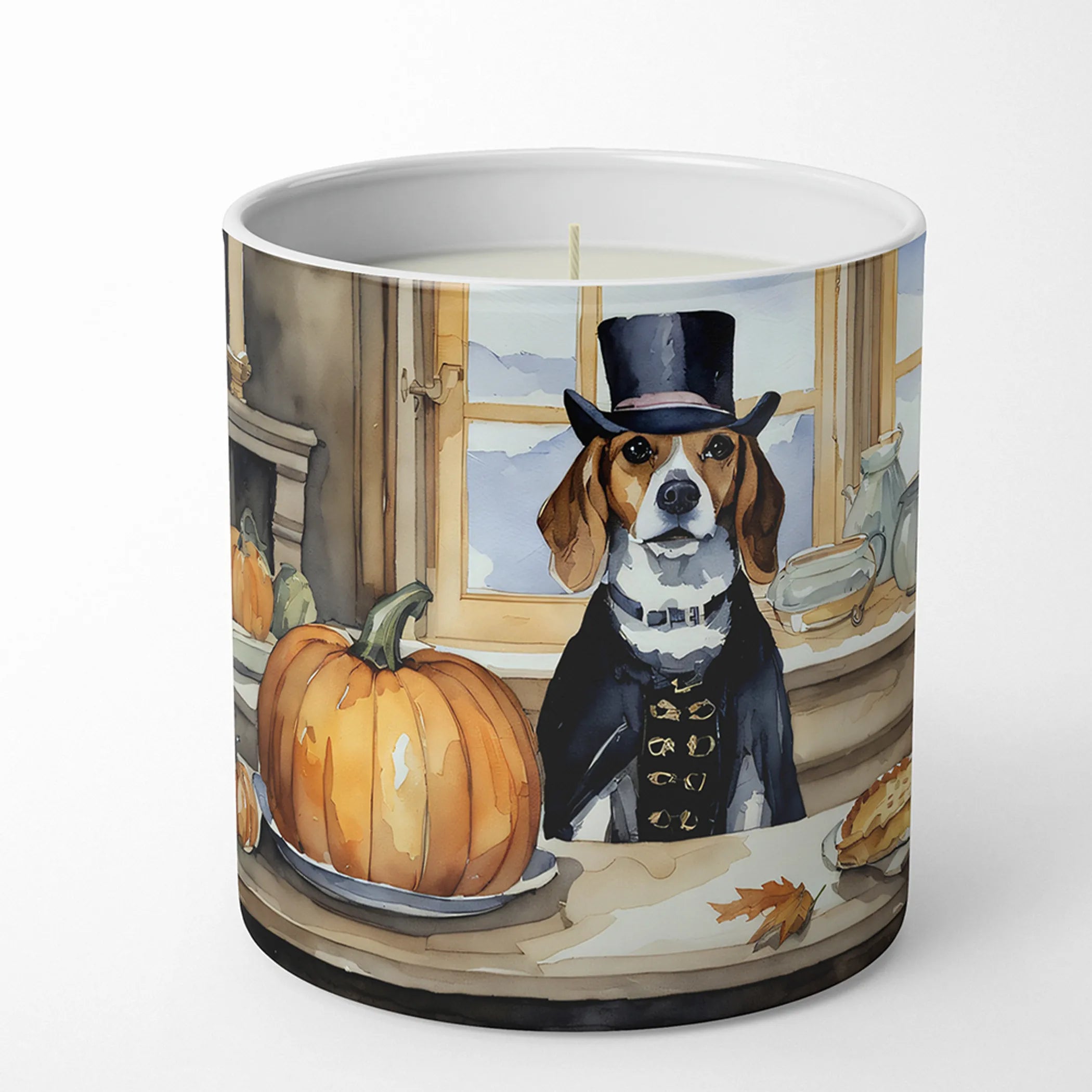 Fall Kitchen Pumpkin Pie Decorative Soy Candle - Size: 10 OZ | Pack Of: 1 | Collection name: Fall kitchen pumpkin pie