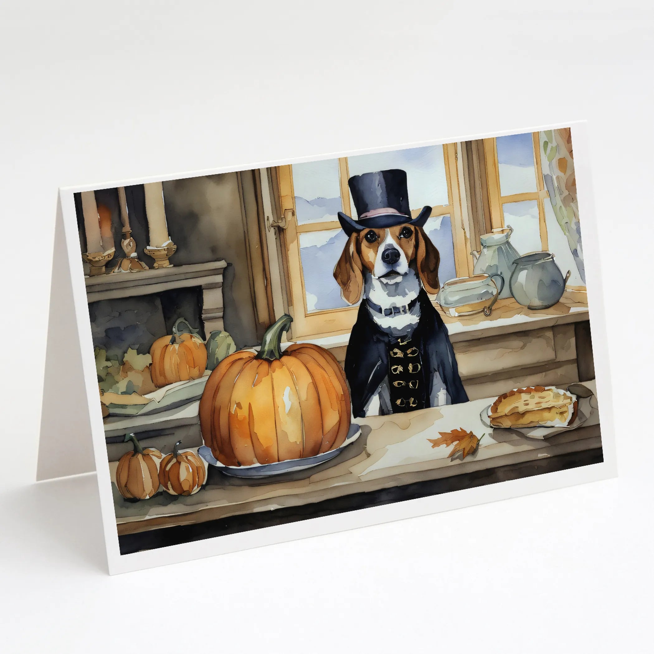 Fall Kitchen Pumpkin Pie Greeting Cards  - Size: 5X7 | Pack Of: 1 | Collection name: Fall kitchen pumpkin pie