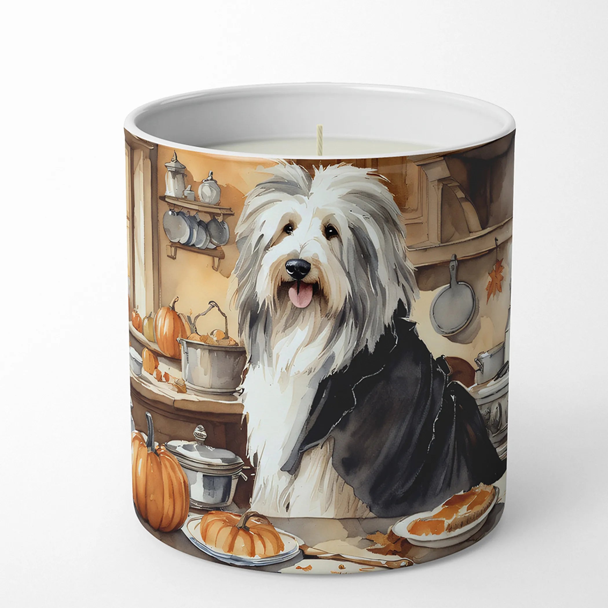 Fall Kitchen Pumpkin Pie Decorative Soy Candle - Size: 10 OZ | Pack Of: 1 | Collection name: Fall kitchen pumpkin pie