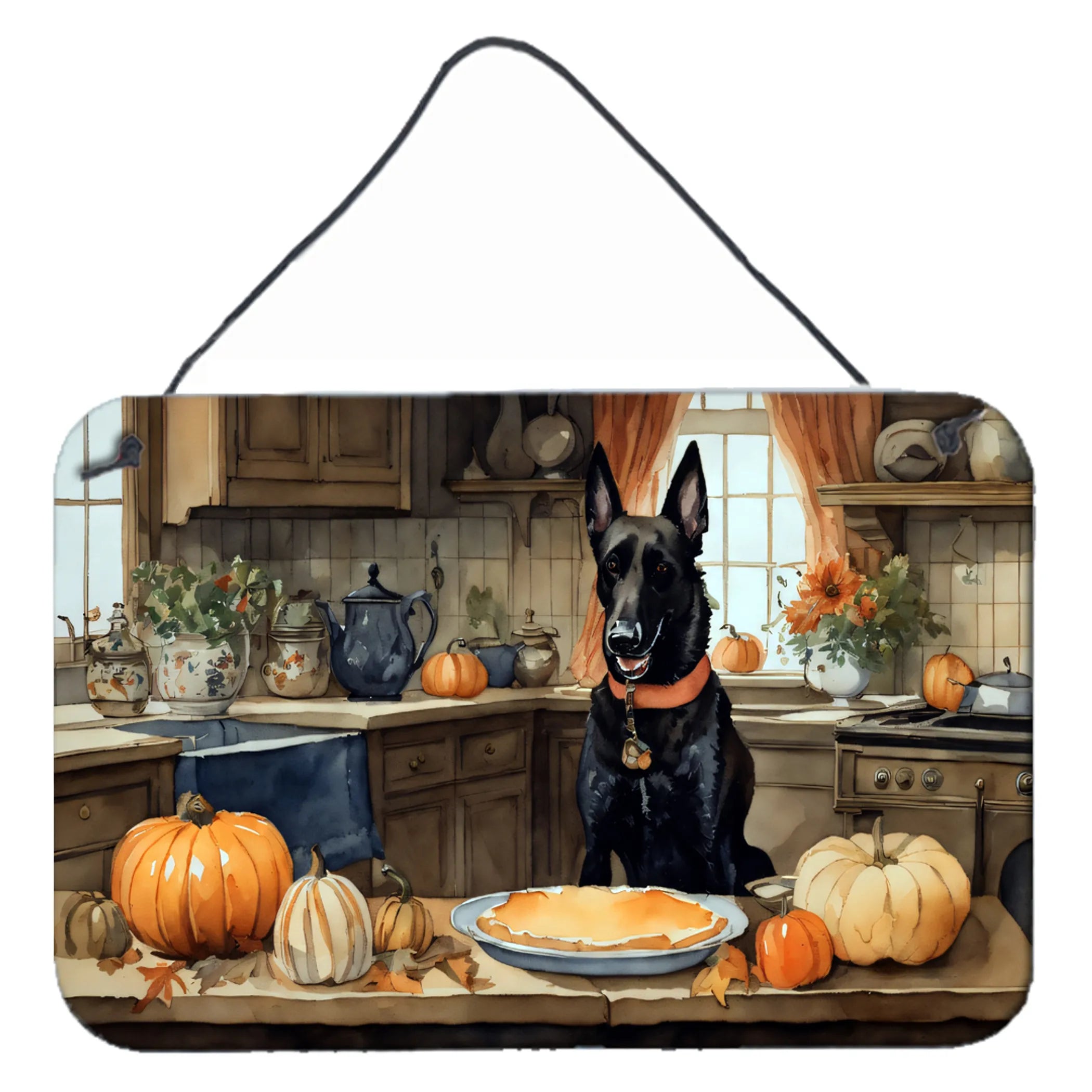 Fall Kitchen Pumpkin Pie Wall or Door Hanging Prints - Size: 8HX12W | Pack Of: 1 | Collection name: Fall kitchen pumpkin pie