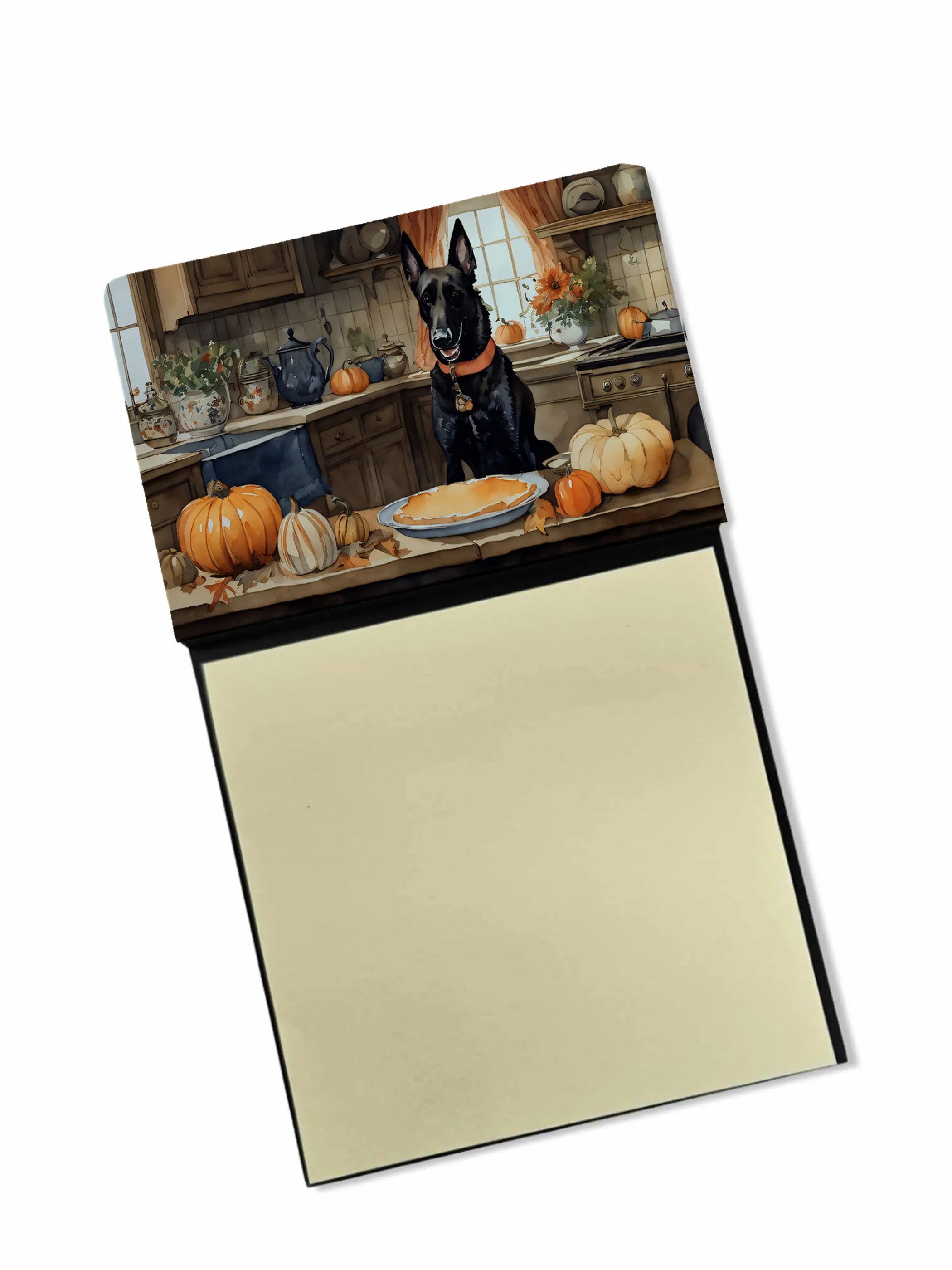 Fall Kitchen Pumpkin Pie Sticky Note Holder - Pack Of: 1 | Collection name: Fall kitchen pumpkin pie