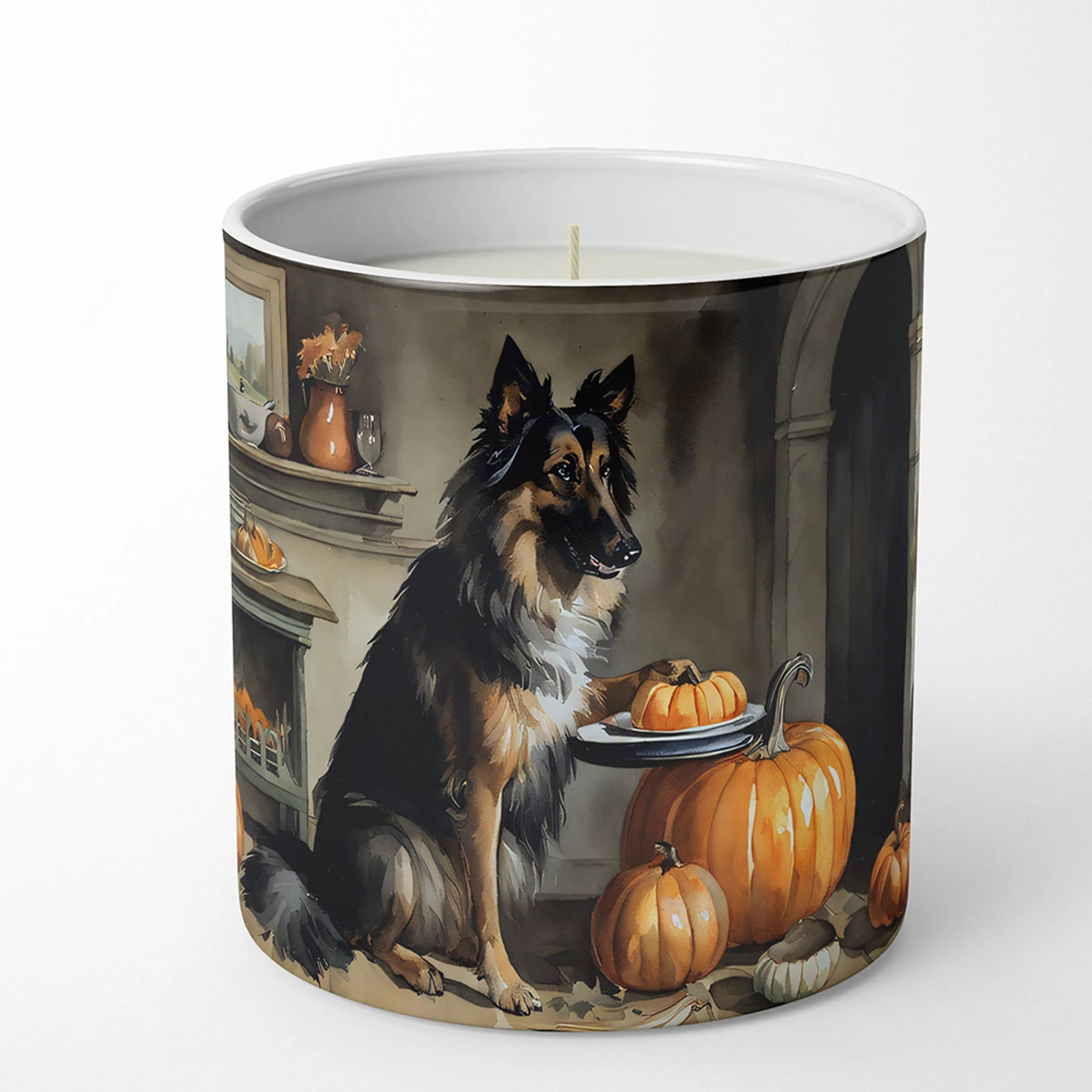 Fall Kitchen Pumpkin Pie Decorative Soy Candle - Size: 10 OZ | Pack Of: 1 | Collection name: Fall kitchen pumpkin pie