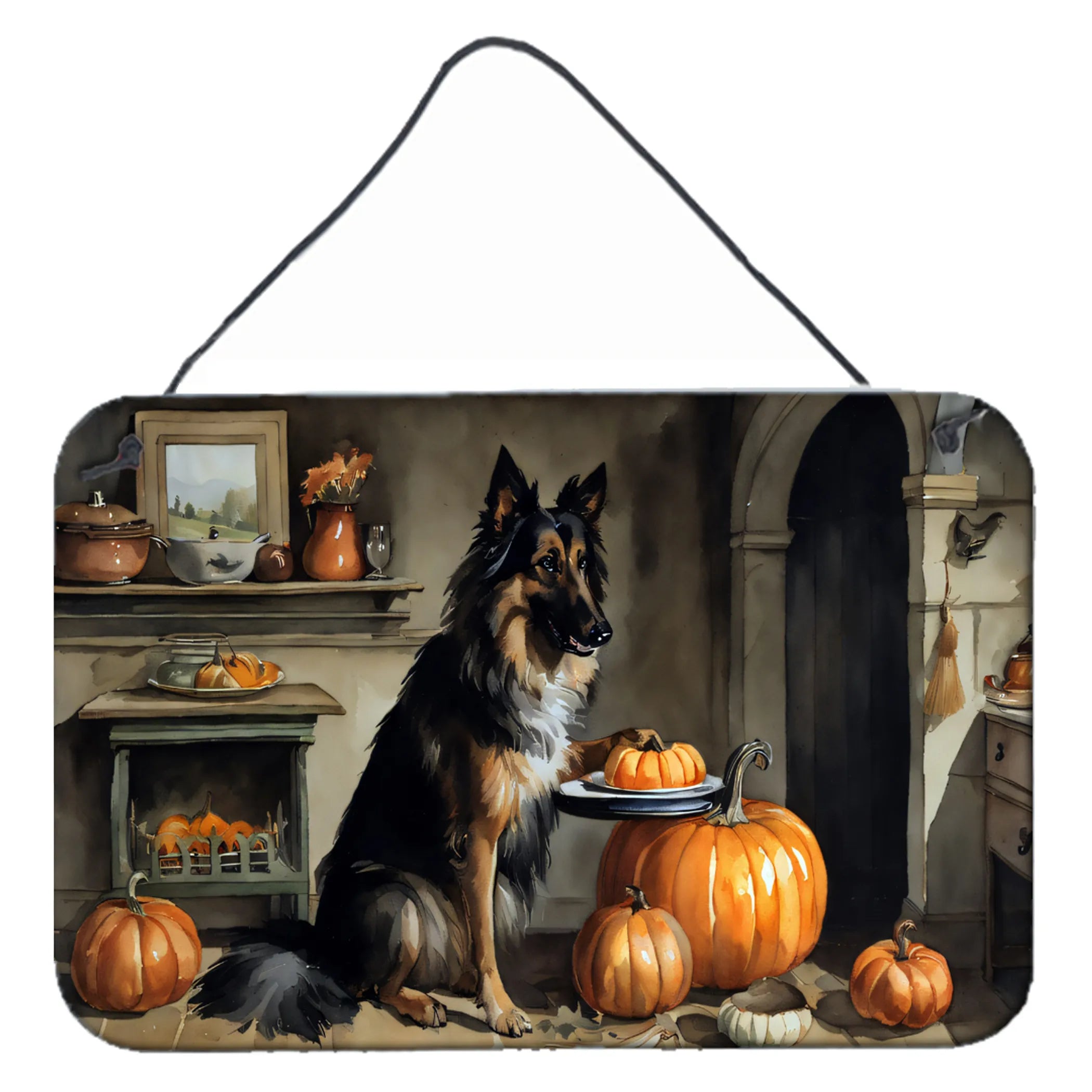 Fall Kitchen Pumpkin Pie Wall or Door Hanging Prints - Size: 8HX12W | Pack Of: 1 | Collection name: Fall kitchen pumpkin pie