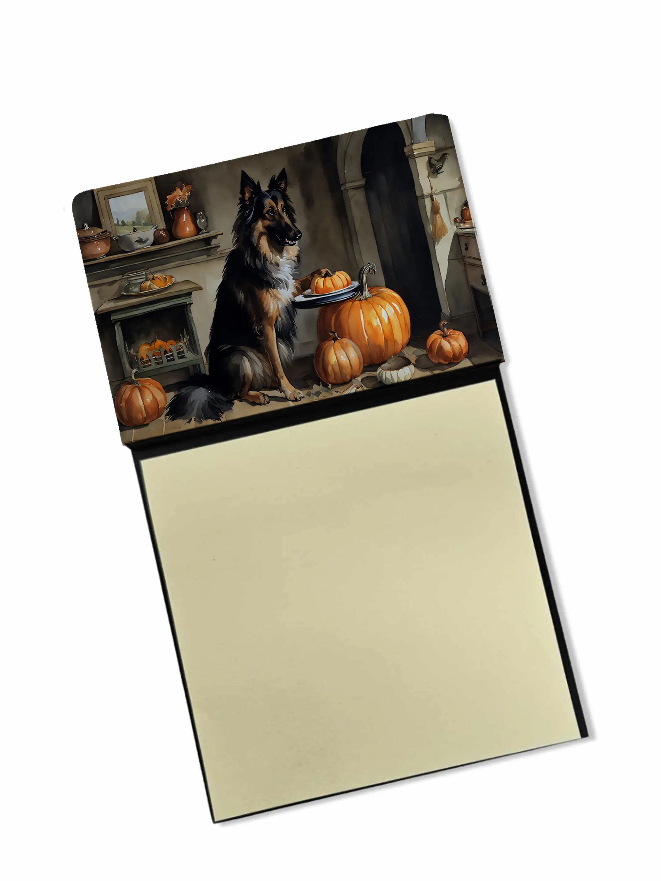 Fall Kitchen Pumpkin Pie Sticky Note Holder - Pack Of: 1 | Collection name: Fall kitchen pumpkin pie
