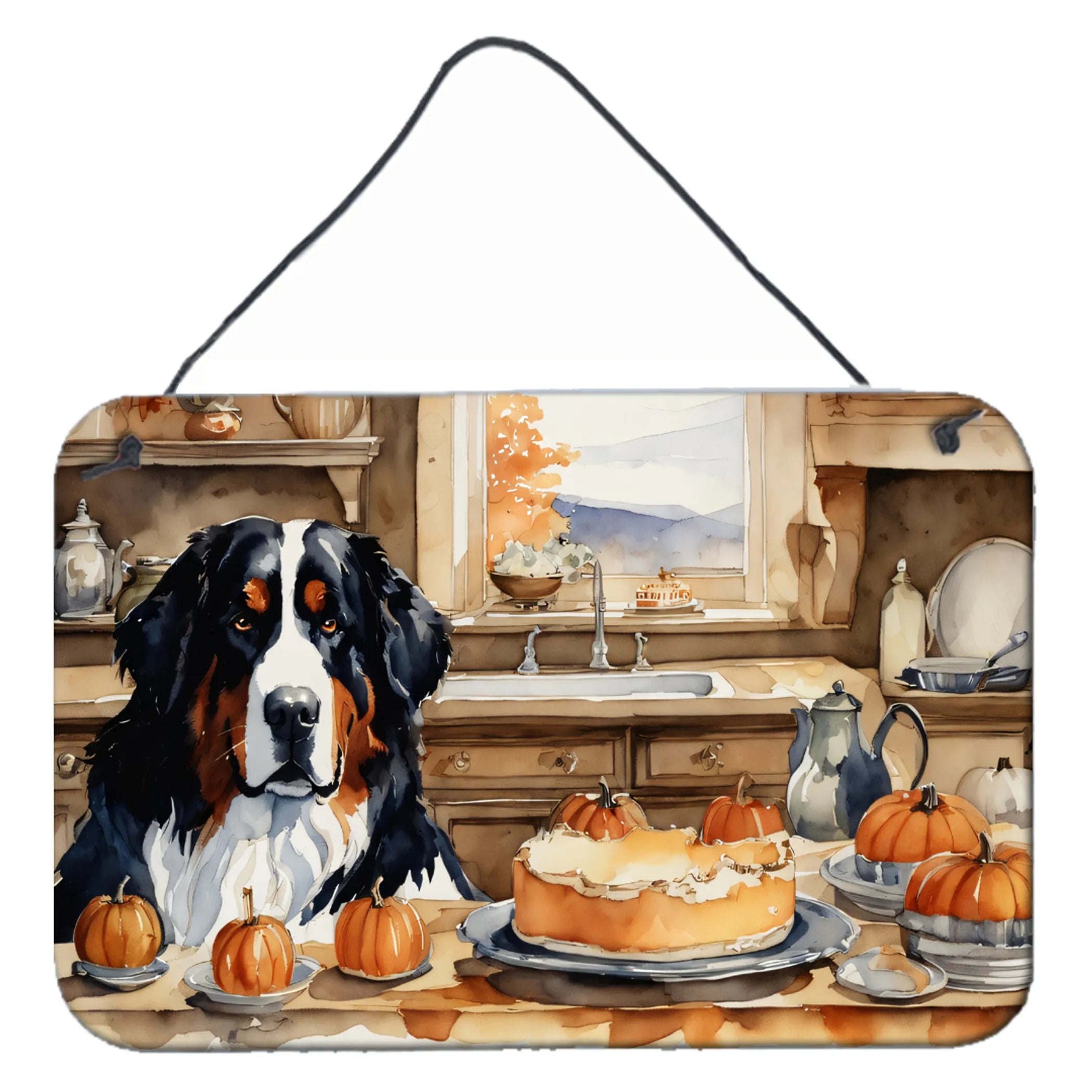 Fall Kitchen Pumpkin Pie Wall or Door Hanging Prints - Size: 8HX12W | Pack Of: 1 | Collection name: Fall kitchen pumpkin pie