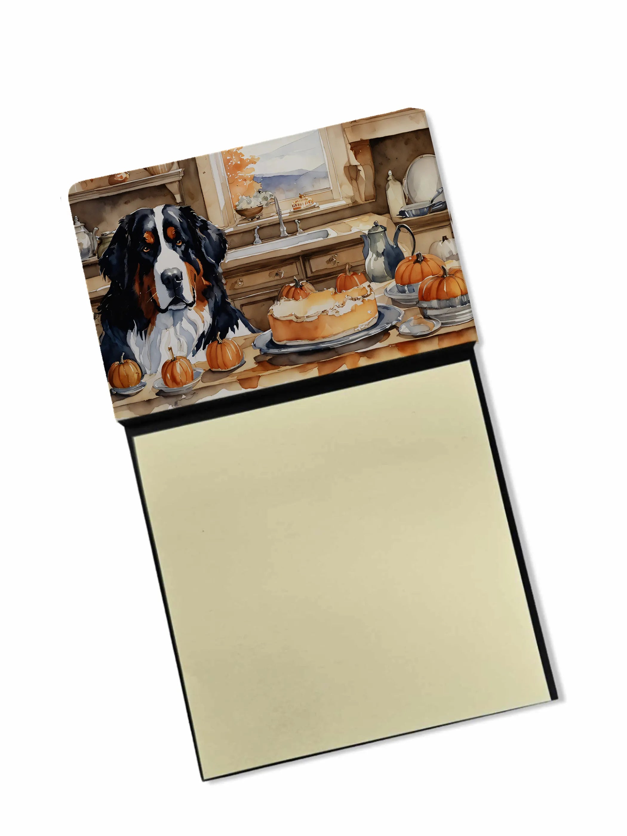 Fall Kitchen Pumpkin Pie Sticky Note Holder - Pack Of: 1 | Collection name: Fall kitchen pumpkin pie