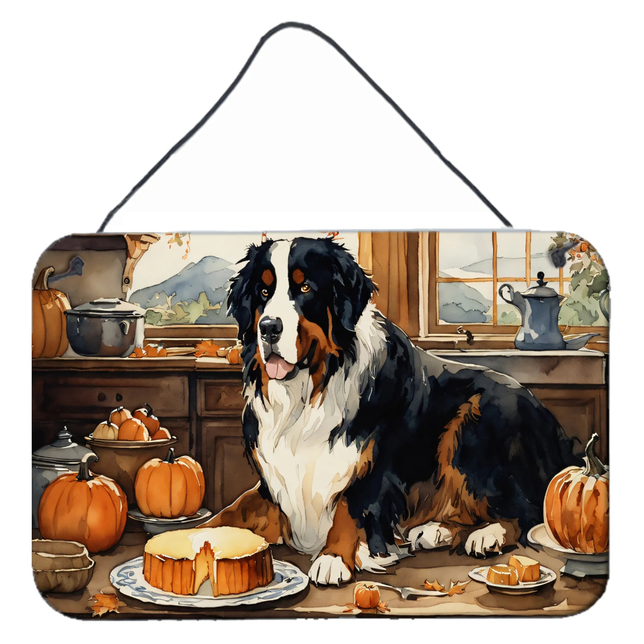 Fall Kitchen Pumpkin Pie Wall or Door Hanging Prints - Size: 8HX12W | Pack Of: 1 | Collection name: Fall kitchen pumpkin pie