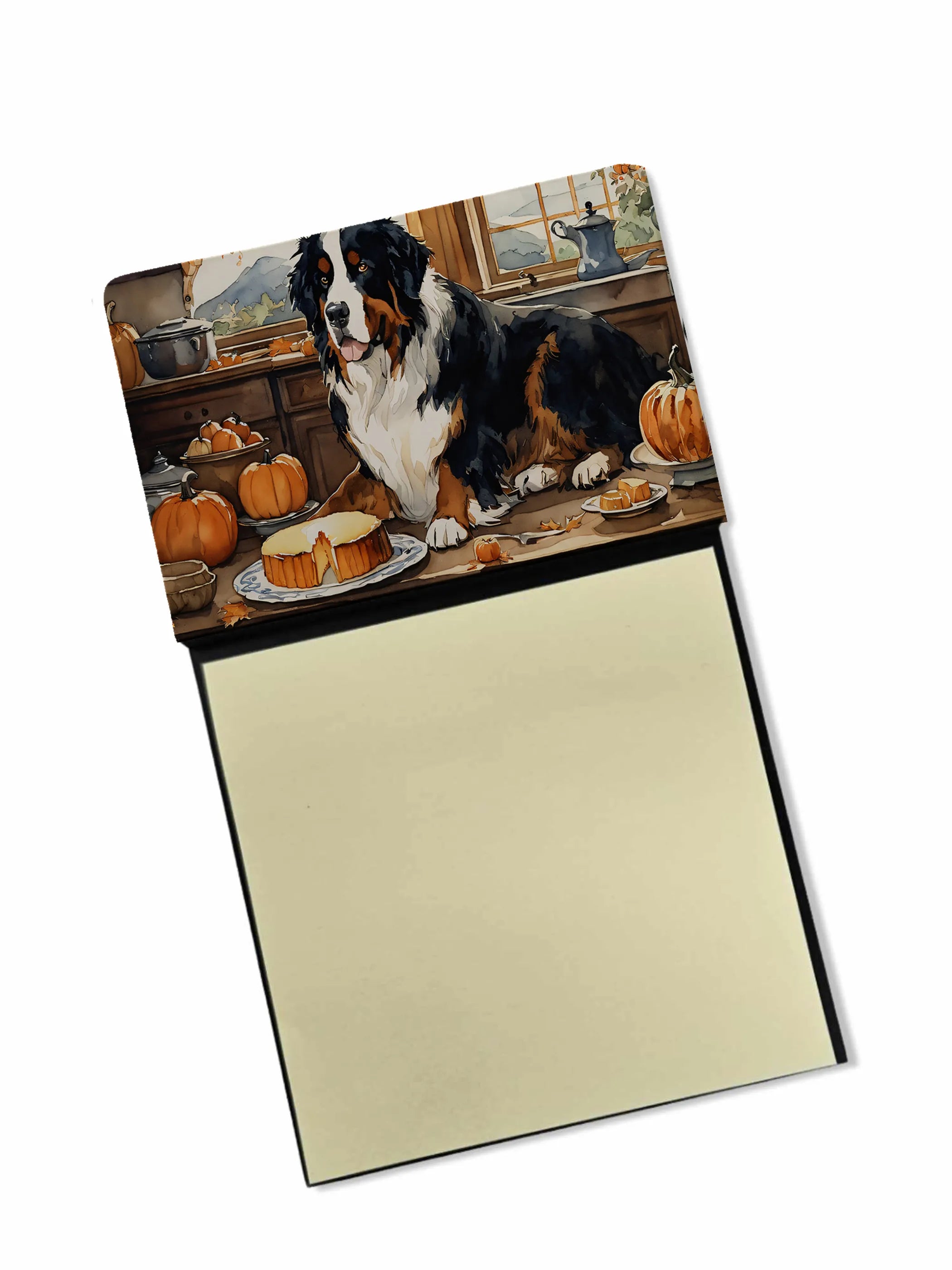 Fall Kitchen Pumpkin Pie Sticky Note Holder - Pack Of: 1 | Collection name: Fall kitchen pumpkin pie