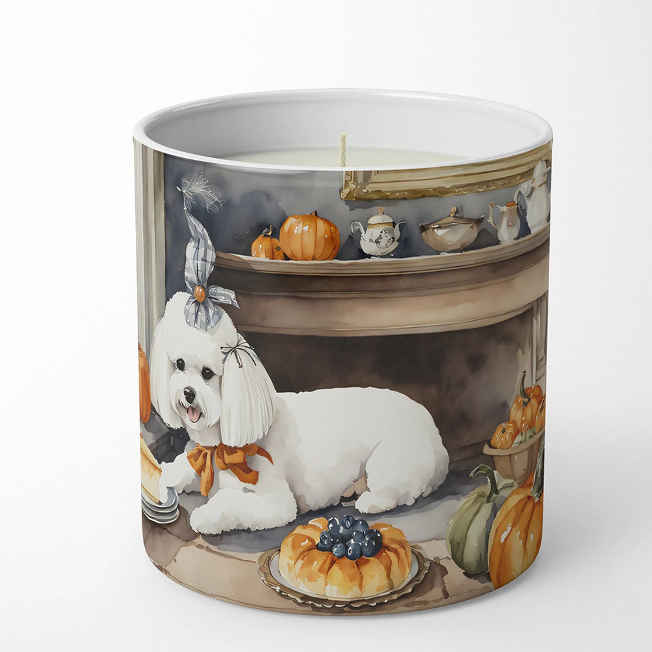 Fall Kitchen Pumpkin Pie Decorative Soy Candle - Size: 10 OZ | Pack Of: 1 | Collection name: Fall kitchen pumpkin pie