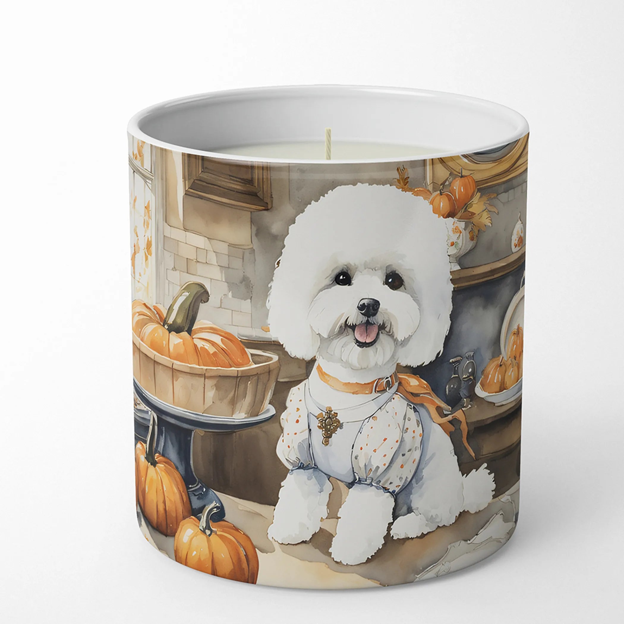 Fall Kitchen Pumpkin Pie Decorative Soy Candle - Size: 10 OZ | Pack Of: 1 | Collection name: Fall kitchen pumpkin pie