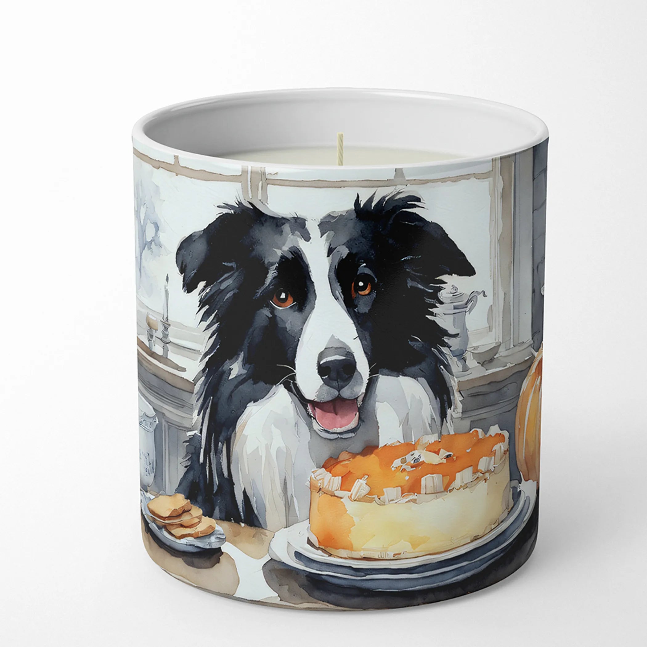 Fall Kitchen Pumpkin Pie Decorative Soy Candle - Size: 10 OZ | Pack Of: 1 | Collection name: Fall kitchen pumpkin pie