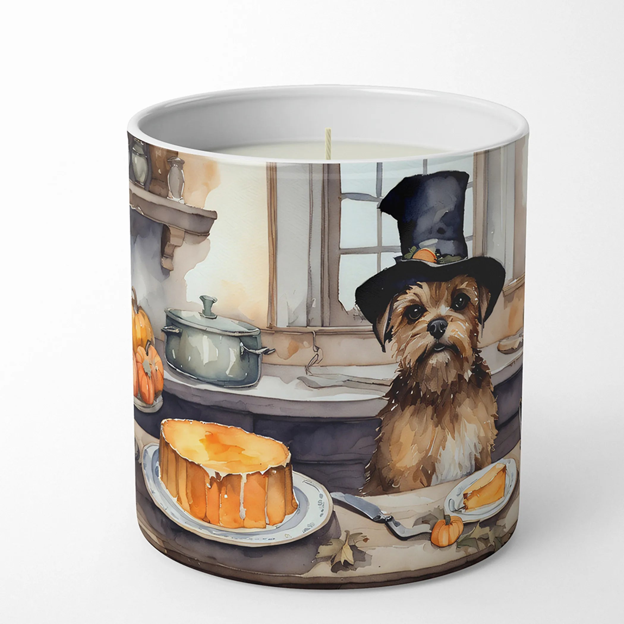 Fall Kitchen Pumpkin Pie Decorative Soy Candle - Size: 10 OZ | Pack Of: 1 | Collection name: Fall kitchen pumpkin pie