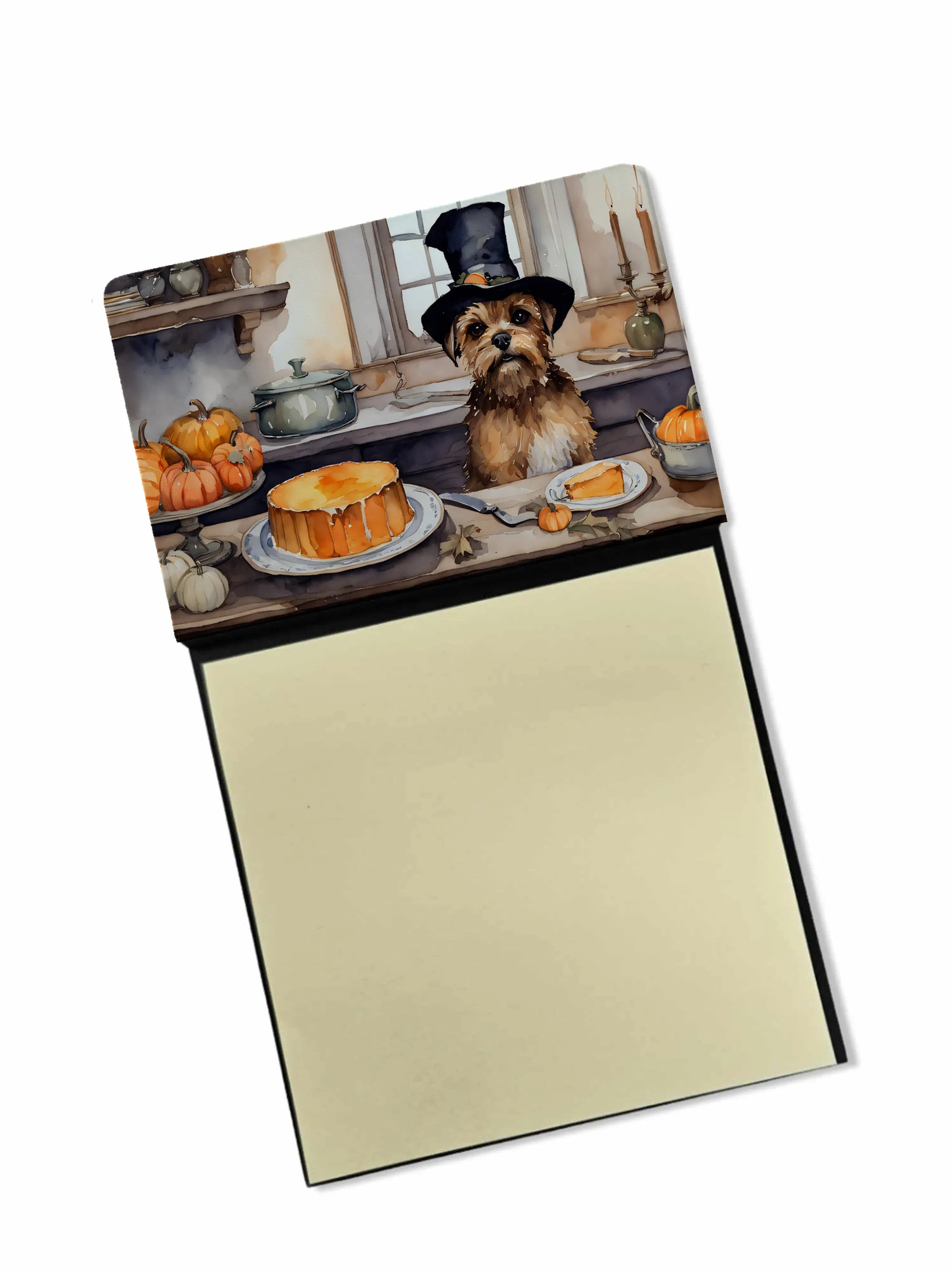 Fall Kitchen Pumpkin Pie Sticky Note Holder - Pack Of: 1 | Collection name: Fall kitchen pumpkin pie