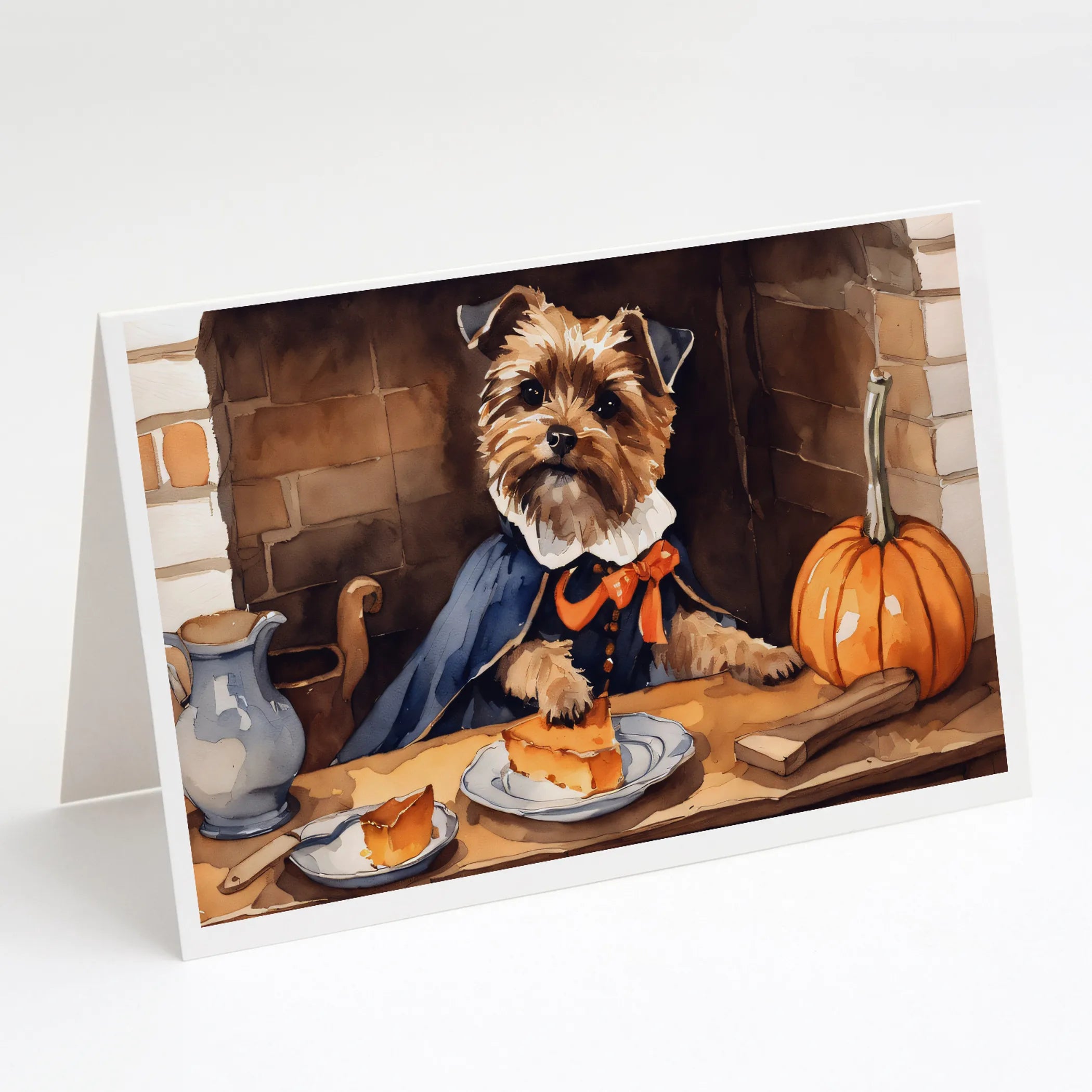 Fall Kitchen Pumpkin Pie Greeting Cards  - Size: 5X7 | Pack Of: 1 | Collection name: Fall kitchen pumpkin pie