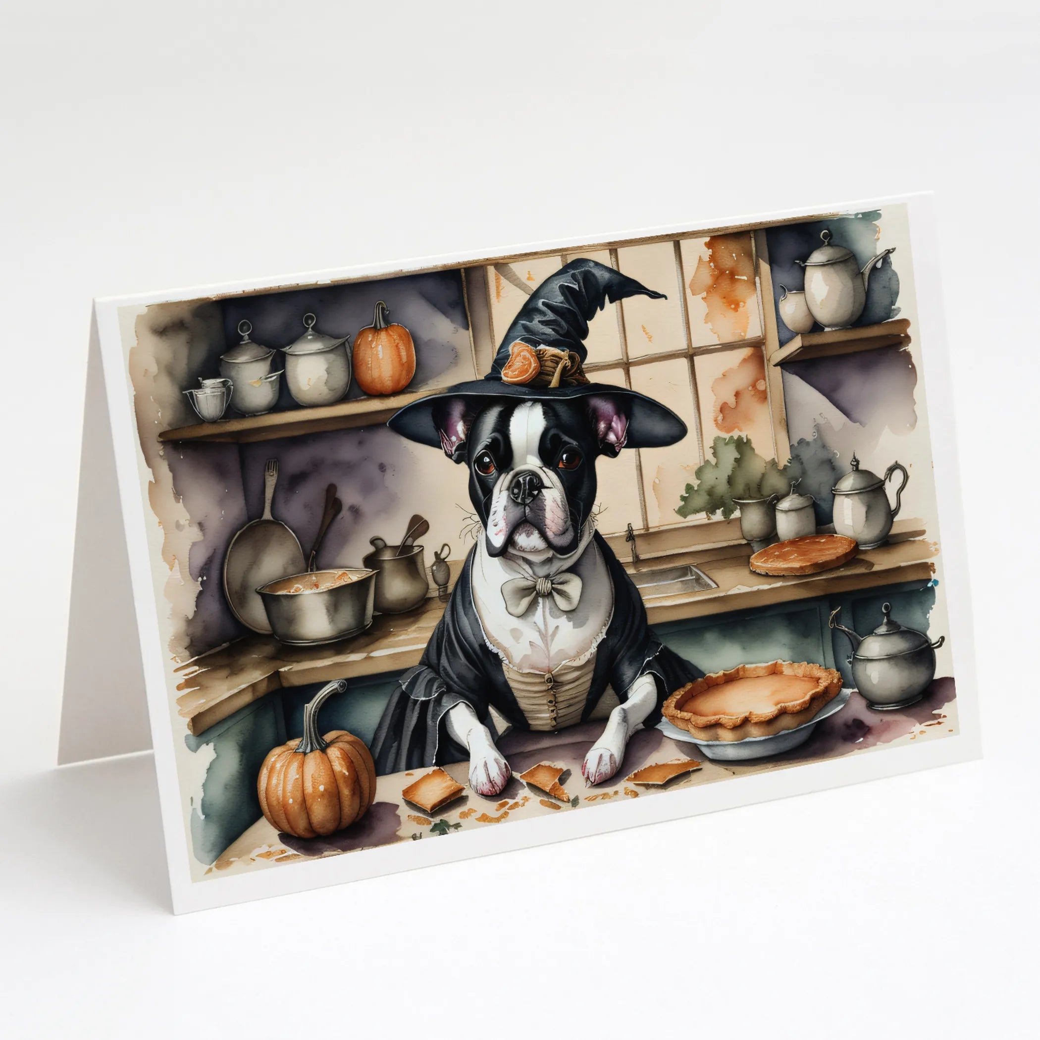 Fall Kitchen Pumpkin Pie Greeting Cards  - Size: 5X7 | Pack Of: 1 | Collection name: Fall kitchen pumpkin pie