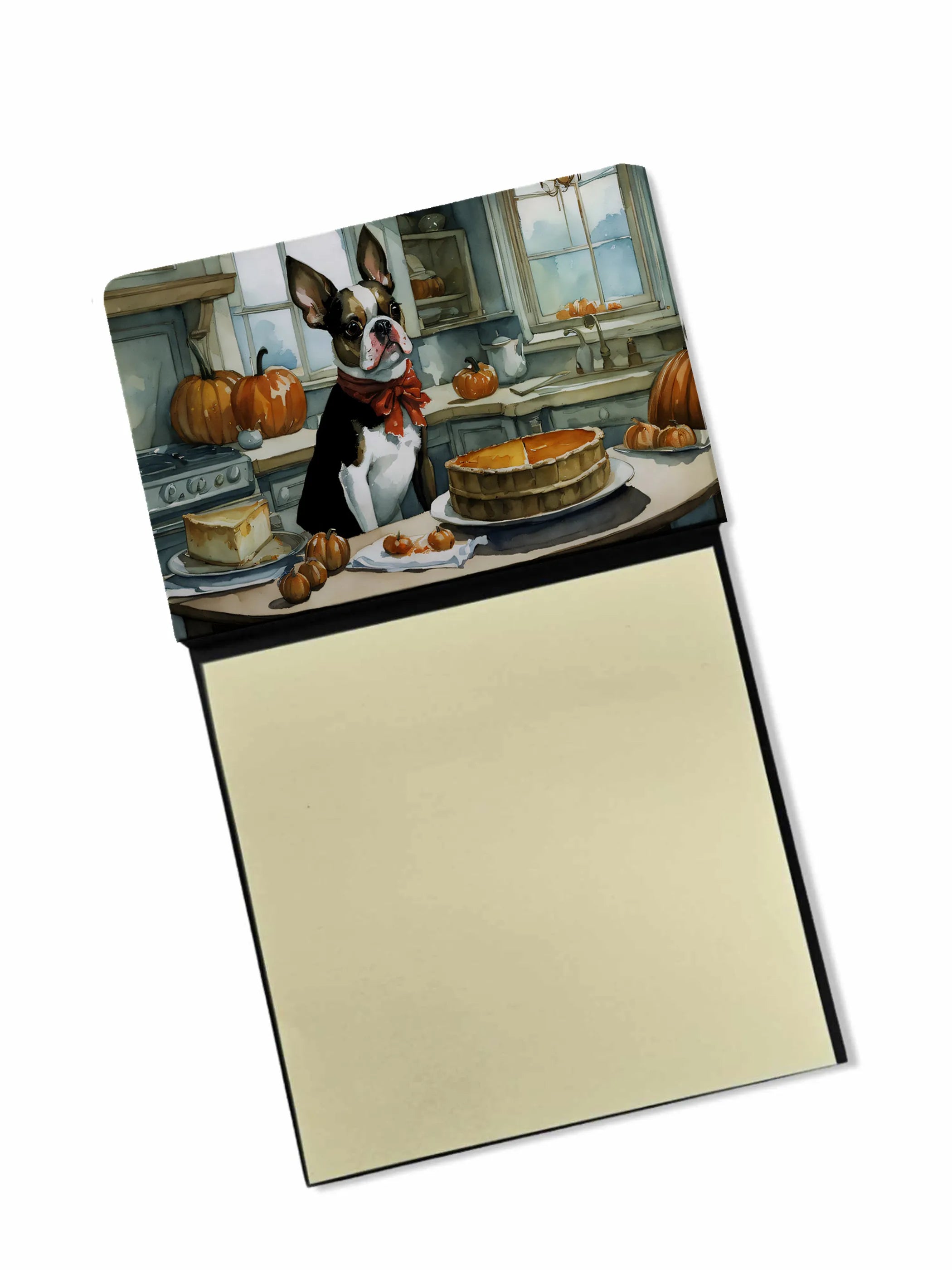 Fall Kitchen Pumpkin Pie Sticky Note Holder - Pack Of: 1 | Collection name: Fall kitchen pumpkin pie
