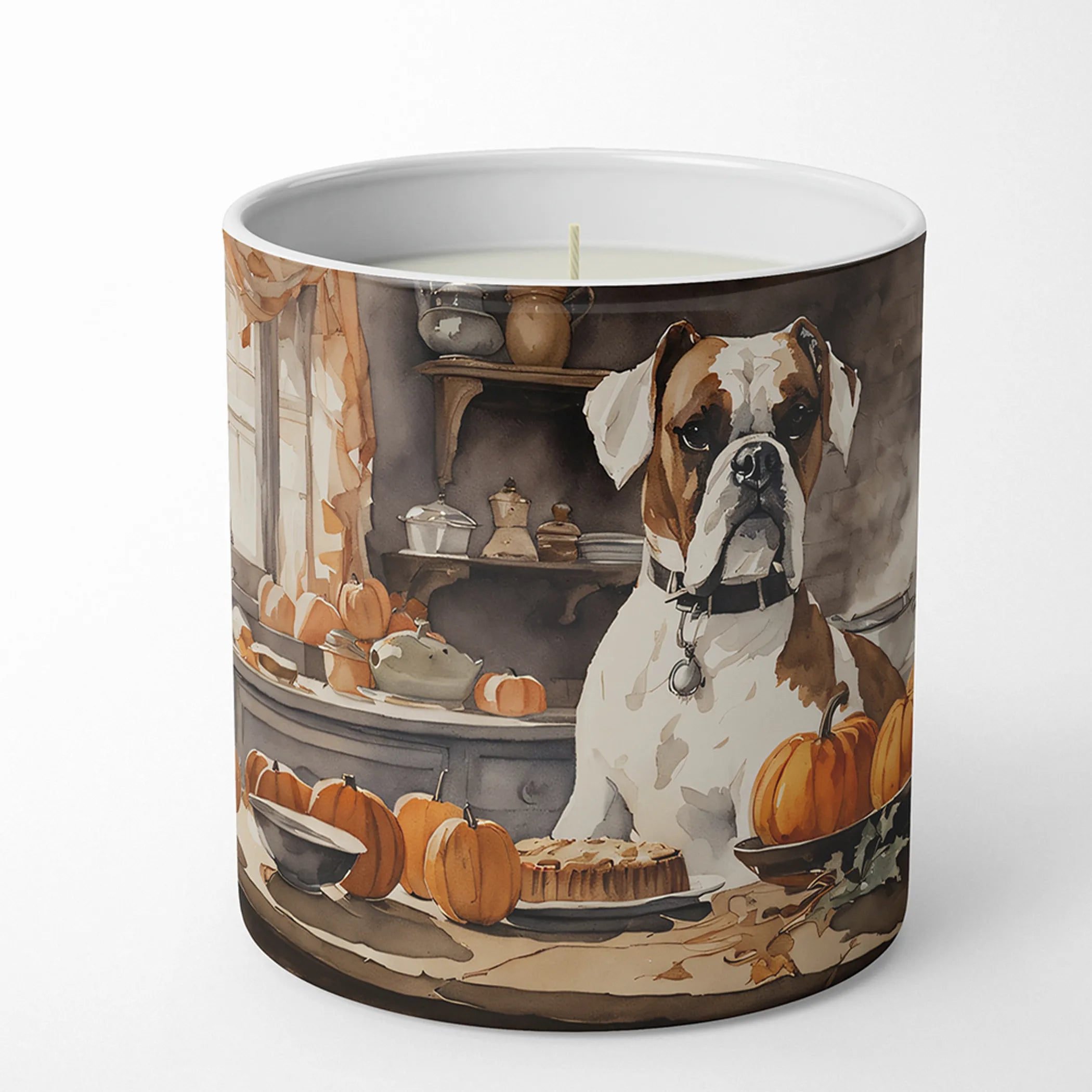 Fall Kitchen Pumpkin Pie Decorative Soy Candle - Size: 10 OZ | Pack Of: 1 | Collection name: Fall kitchen pumpkin pie