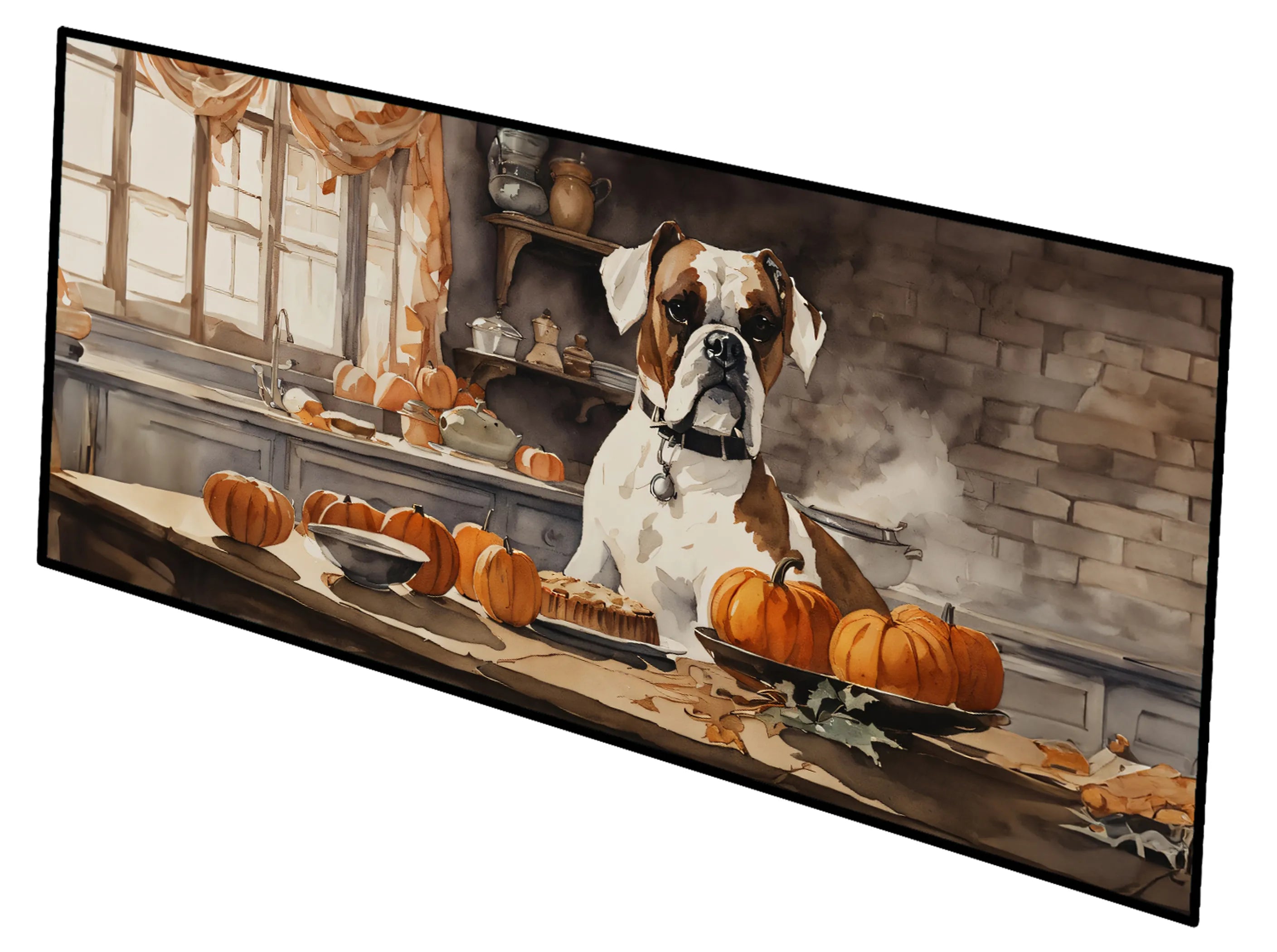 Fall Kitchen Pumpkin Pie Runner Mat 28x58 - Size: 28HX58W | Pack Of: 1 | Collection name: Fall kitchen pumpkin pie