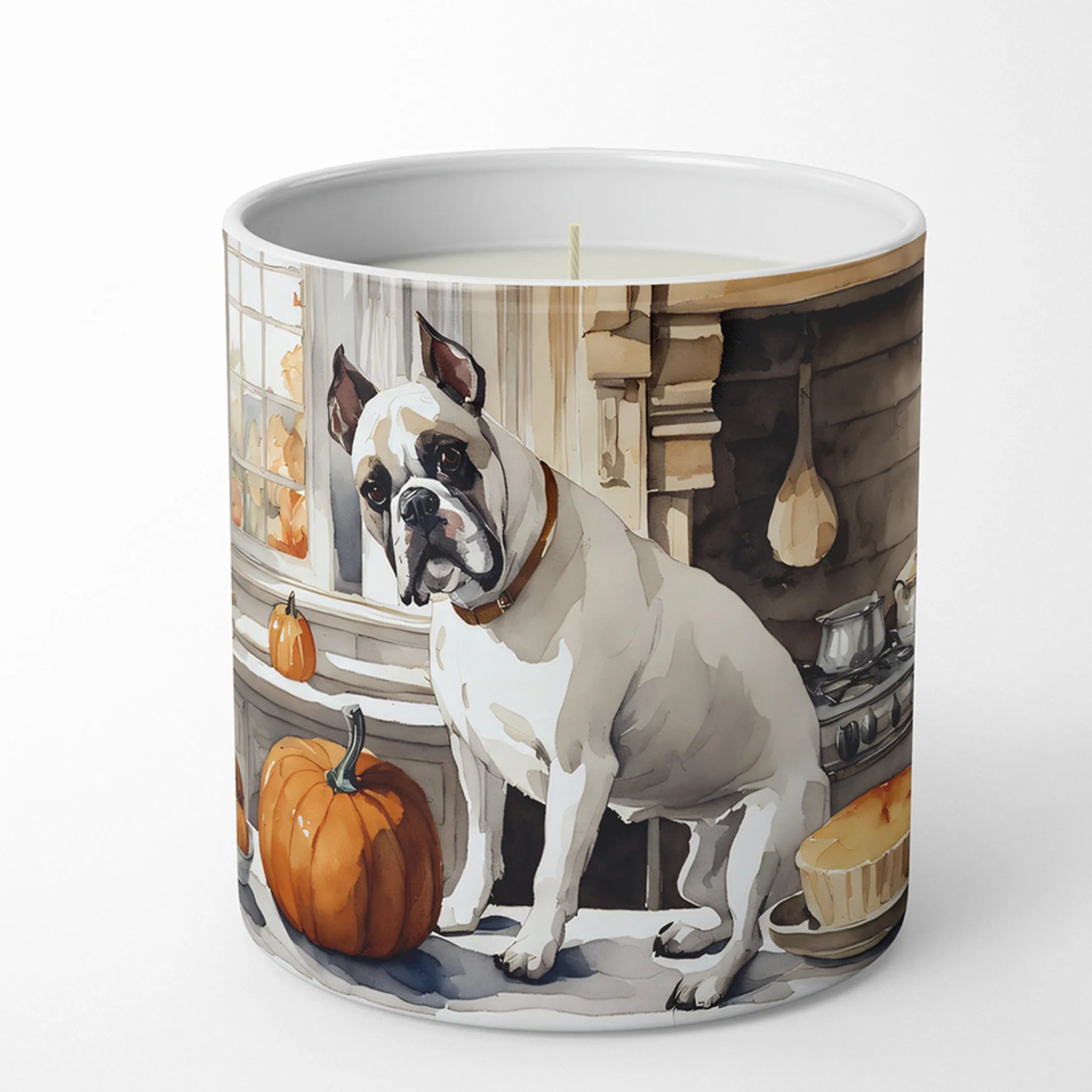 Fall Kitchen Pumpkin Pie Decorative Soy Candle - Size: 10 OZ | Pack Of: 1 | Collection name: Fall kitchen pumpkin pie