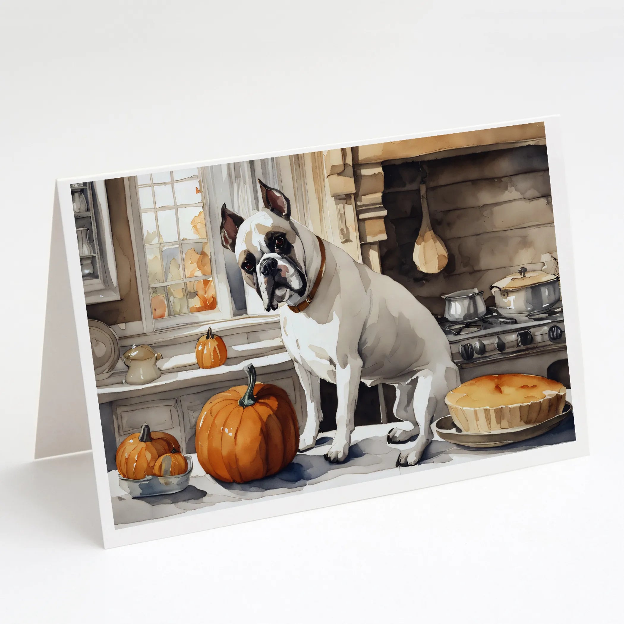 Fall Kitchen Pumpkin Pie Greeting Cards  - Size: 5X7 | Pack Of: 1 | Collection name: Fall kitchen pumpkin pie