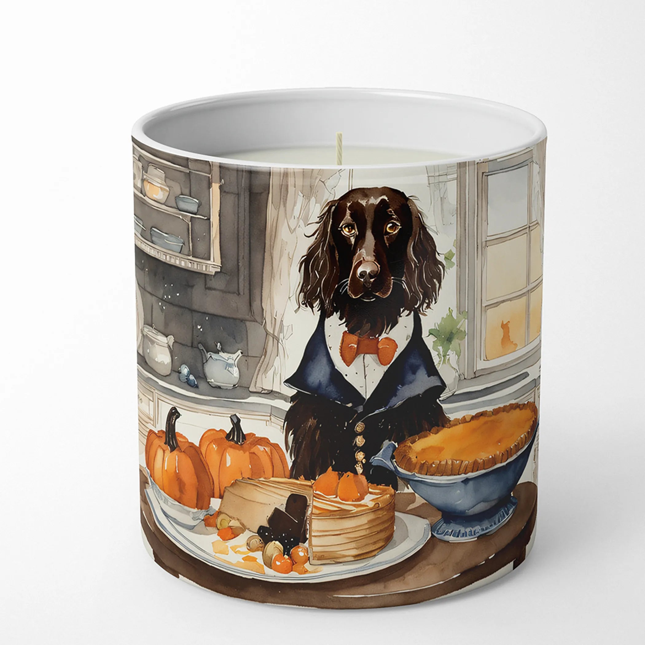 Fall Kitchen Pumpkin Pie Decorative Soy Candle - Size: 10 OZ | Pack Of: 1 | Collection name: Fall kitchen pumpkin pie