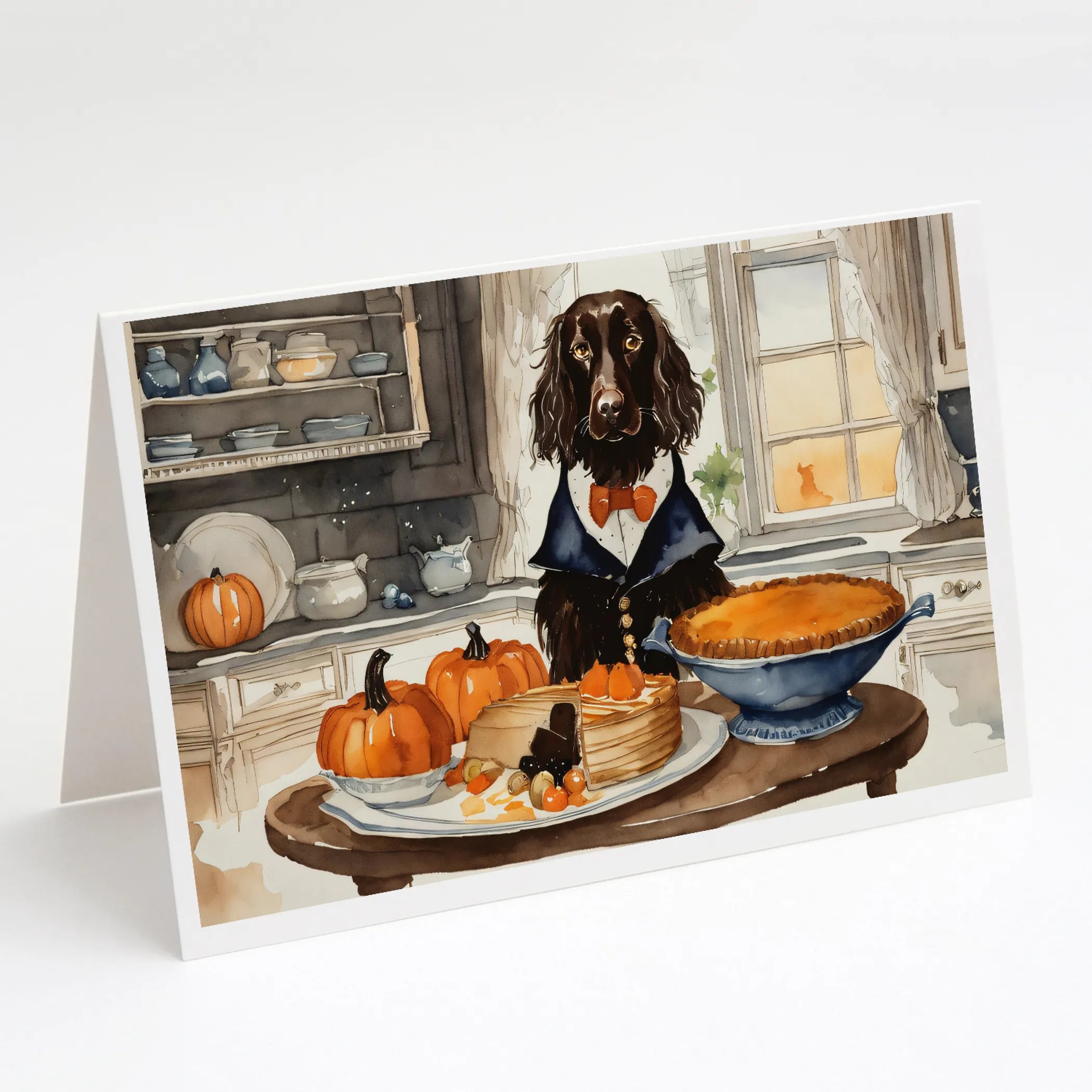 Fall Kitchen Pumpkin Pie Greeting Cards  - Size: 5X7 | Pack Of: 1 | Collection name: Fall kitchen pumpkin pie