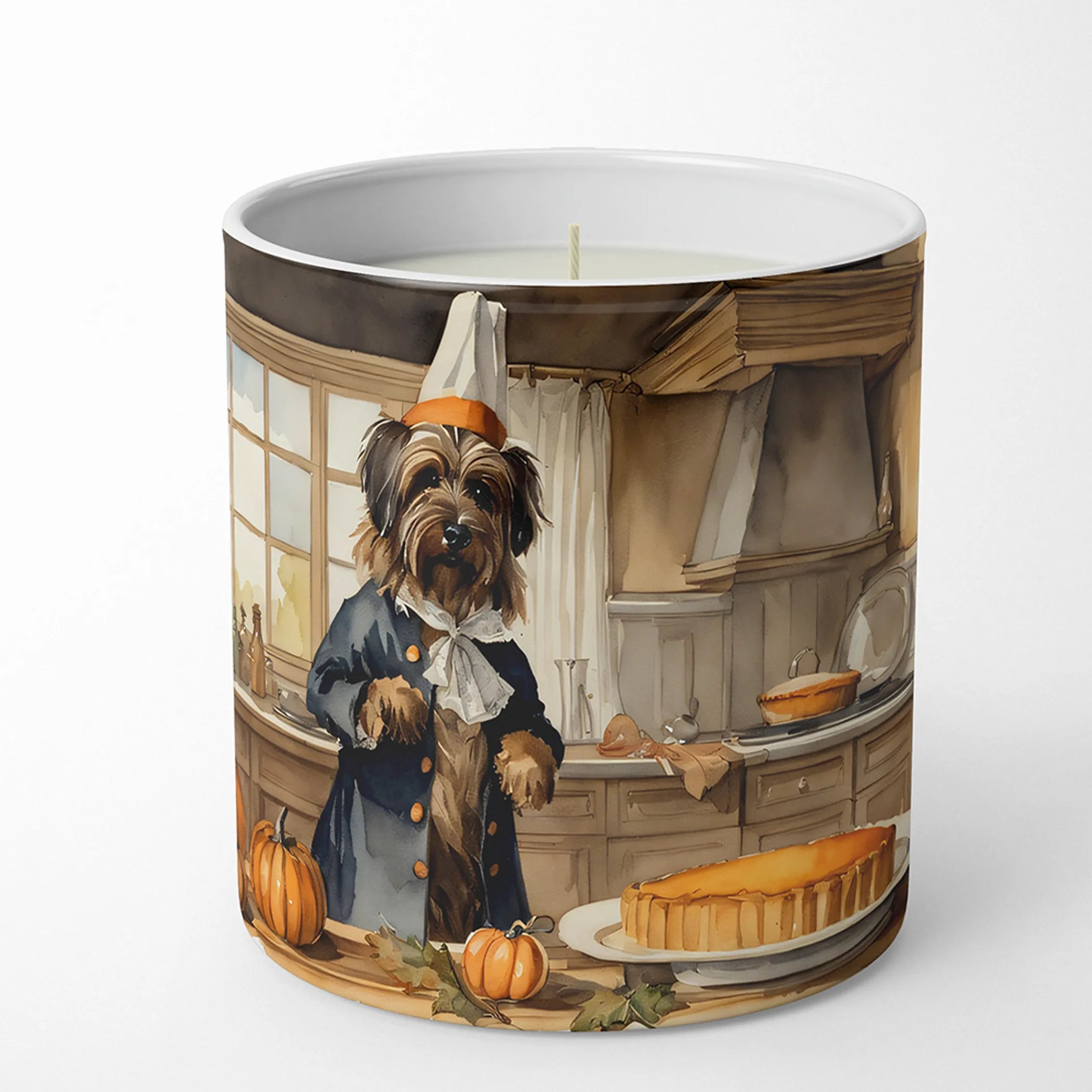 Fall Kitchen Pumpkin Pie Decorative Soy Candle - Size: 10 OZ | Pack Of: 1 | Collection name: Fall kitchen pumpkin pie
