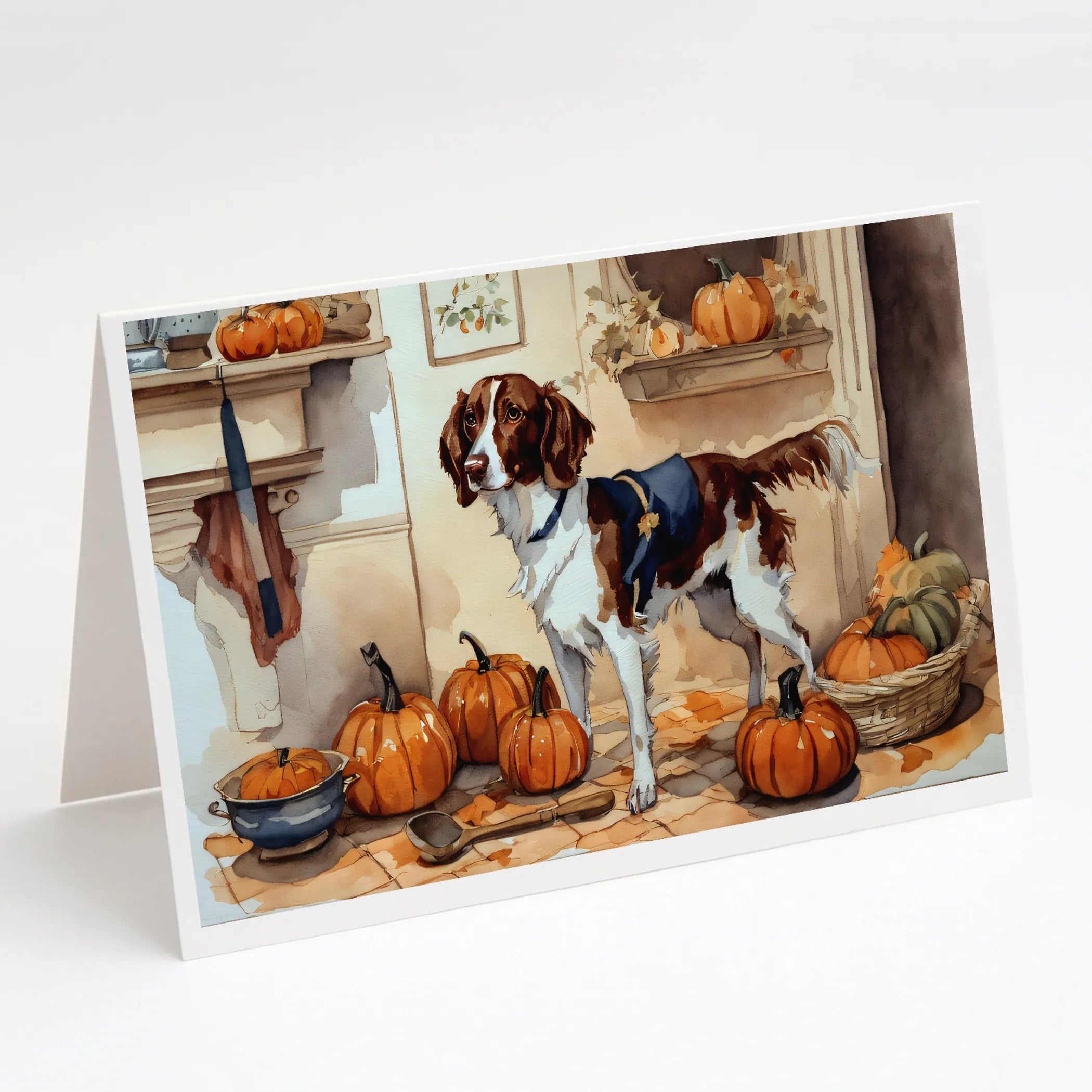 Fall Kitchen Pumpkin Pie Greeting Cards  - Size: 5X7 | Pack Of: 1 | Collection name: Fall kitchen pumpkin pie