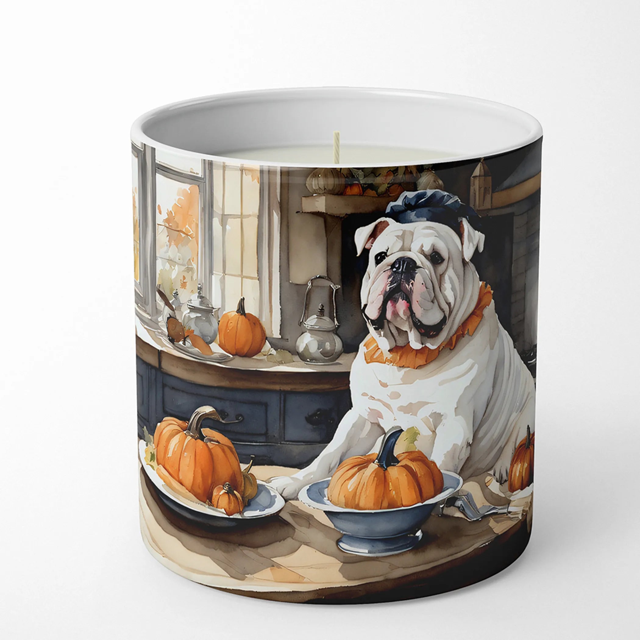 Fall Kitchen Pumpkin Pie Decorative Soy Candle - Size: 10 OZ | Pack Of: 1 | Collection name: Fall kitchen pumpkin pie