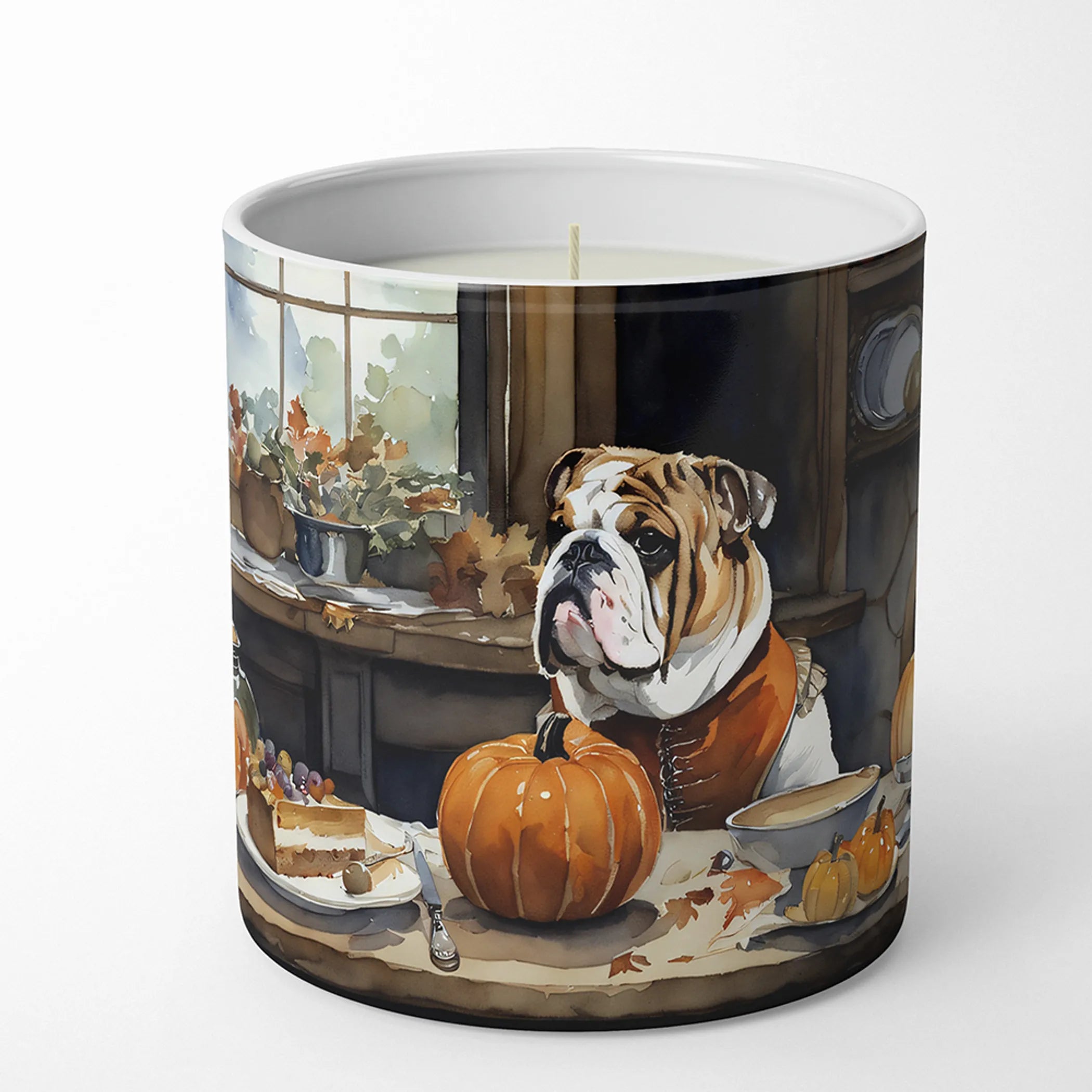 Fall Kitchen Pumpkin Pie Decorative Soy Candle - Size: 10 OZ | Pack Of: 1 | Collection name: Fall kitchen pumpkin pie