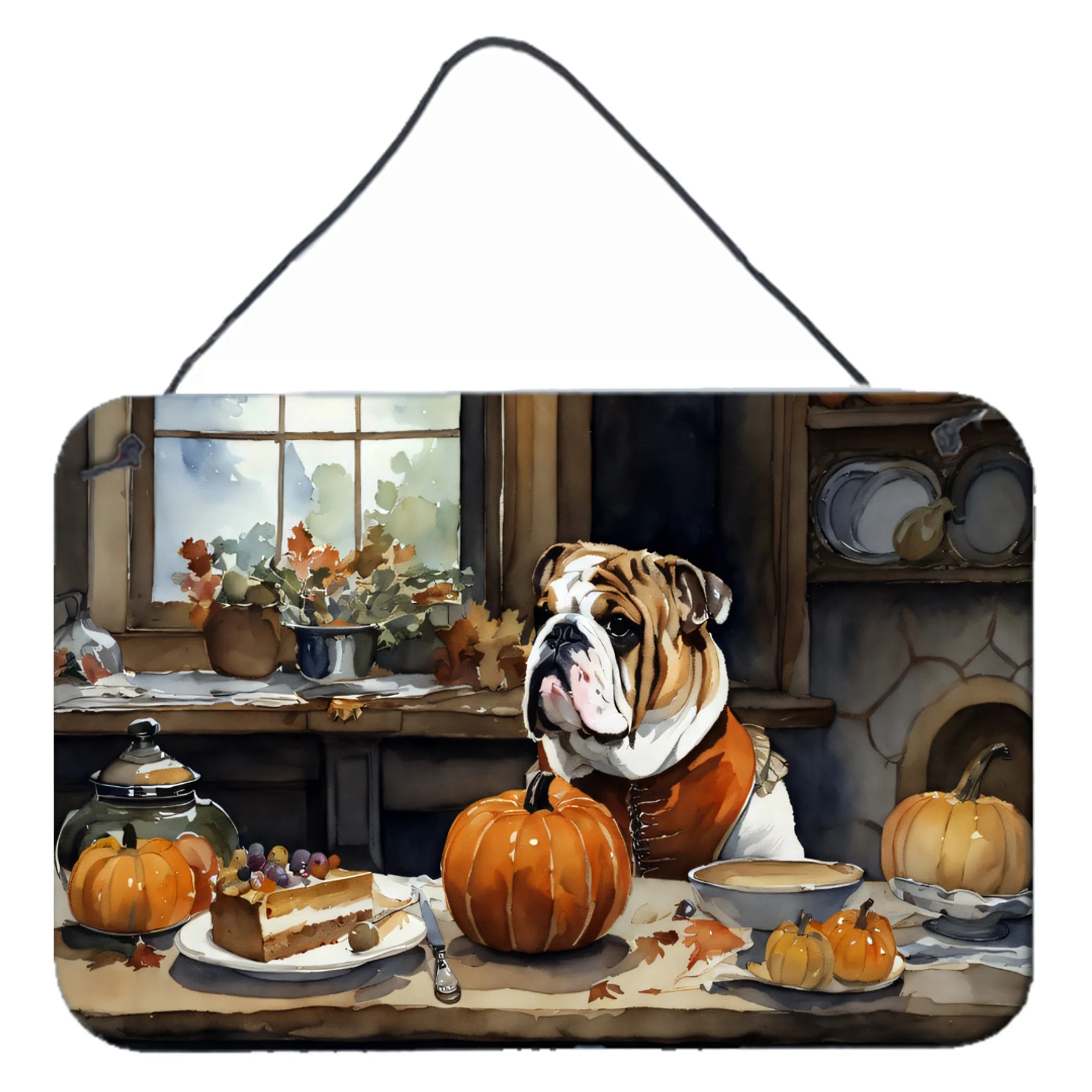 Fall Kitchen Pumpkin Pie Wall or Door Hanging Prints - Size: 8HX12W | Pack Of: 1 | Collection name: Fall kitchen pumpkin pie