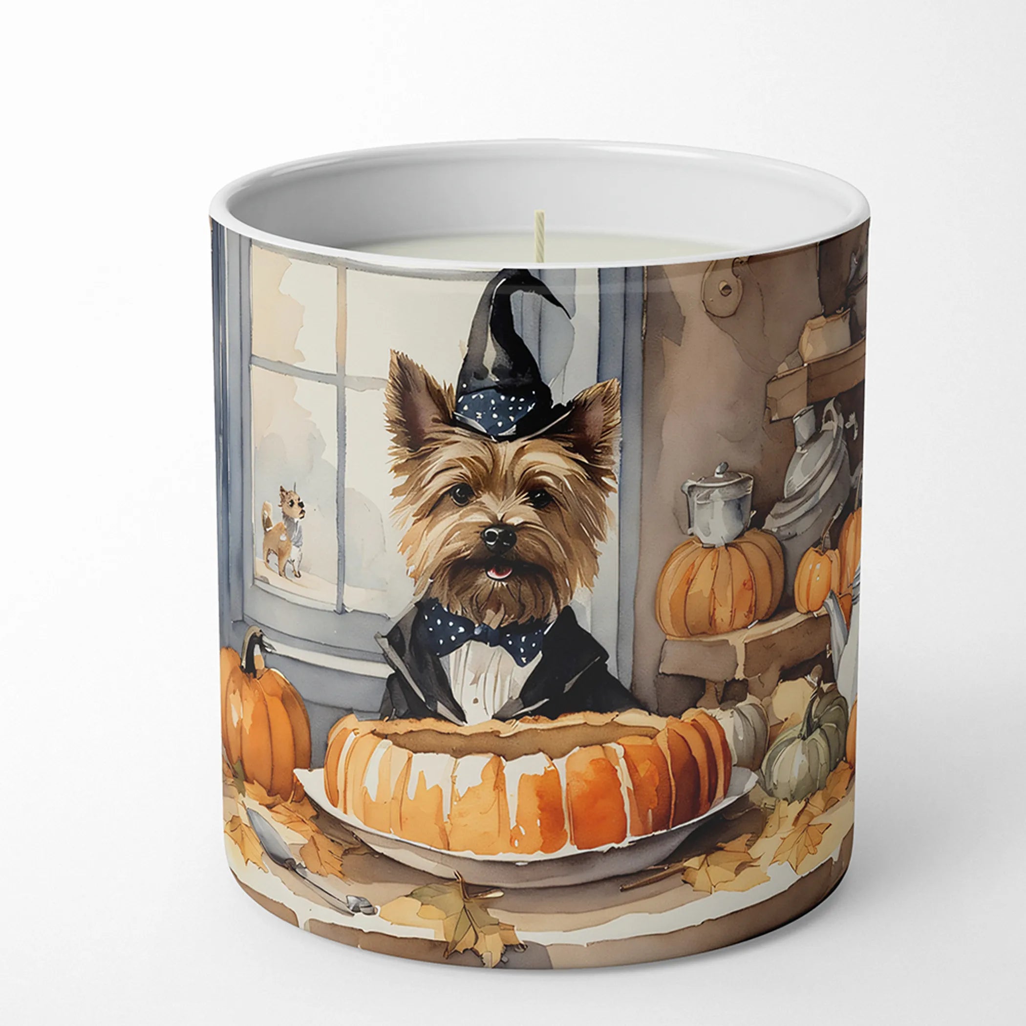Fall Kitchen Pumpkin Pie Decorative Soy Candle - Size: 10 OZ | Pack Of: 1 | Collection name: Fall kitchen pumpkin pie