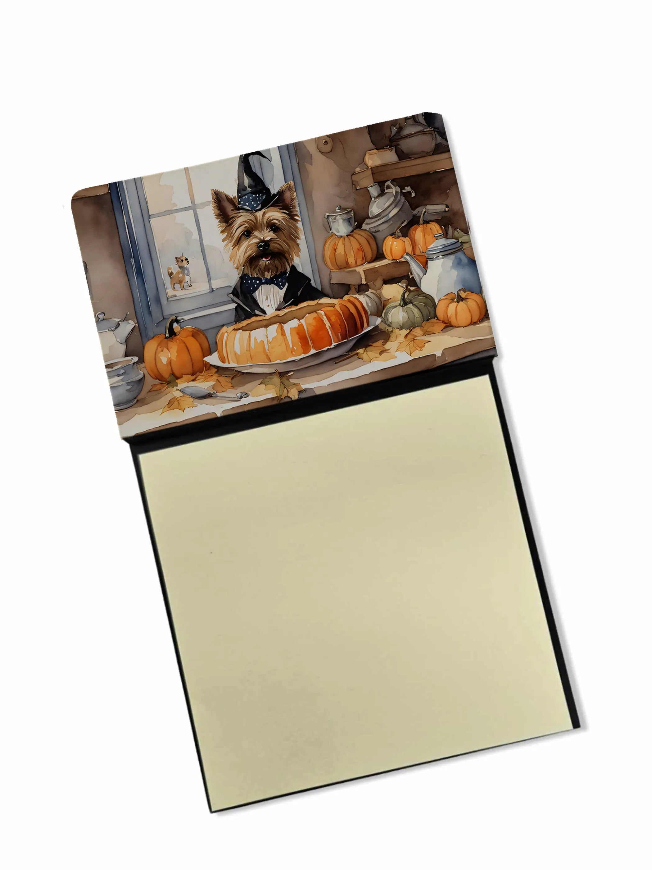 Fall Kitchen Pumpkin Pie Sticky Note Holder - Pack Of: 1 | Collection name: Fall kitchen pumpkin pie