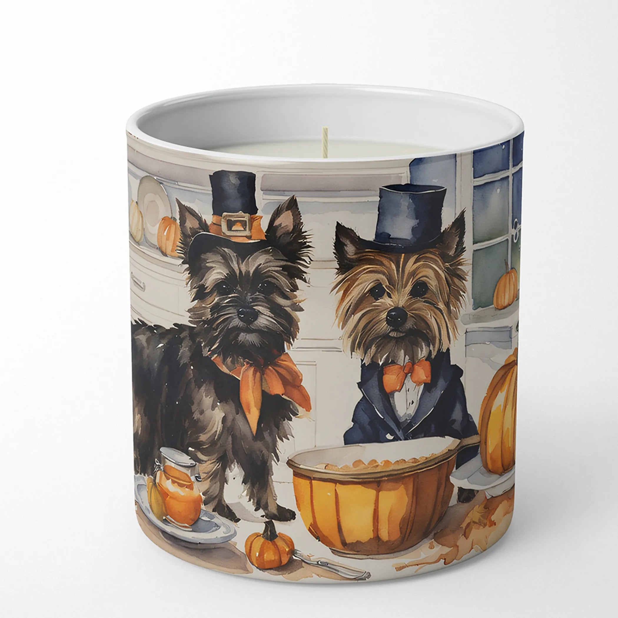 Fall Kitchen Pumpkin Pie Decorative Soy Candle - Size: 10 OZ | Pack Of: 1 | Collection name: Fall kitchen pumpkin pie