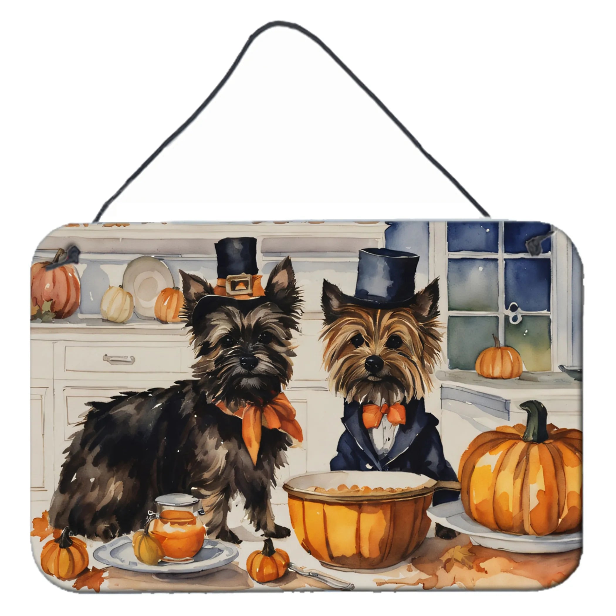 Fall Kitchen Pumpkin Pie Wall or Door Hanging Prints - Size: 8HX12W | Pack Of: 1 | Collection name: Fall kitchen pumpkin pie