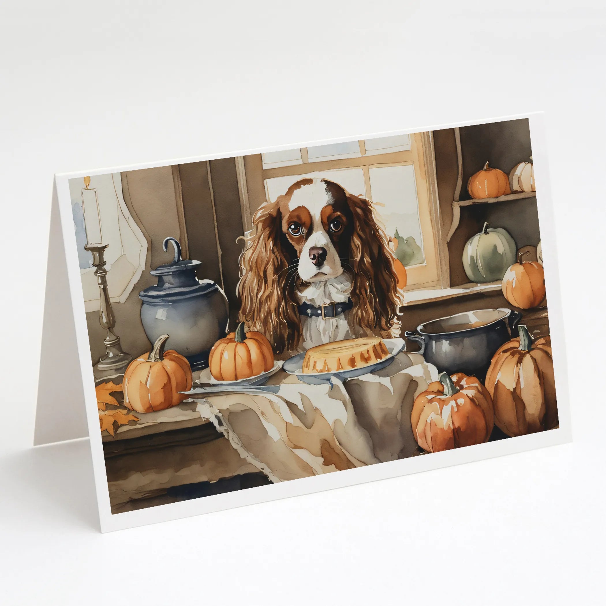 Fall Kitchen Pumpkin Pie Greeting Cards  - Size: 5X7 | Pack Of: 1 | Collection name: Fall kitchen pumpkin pie