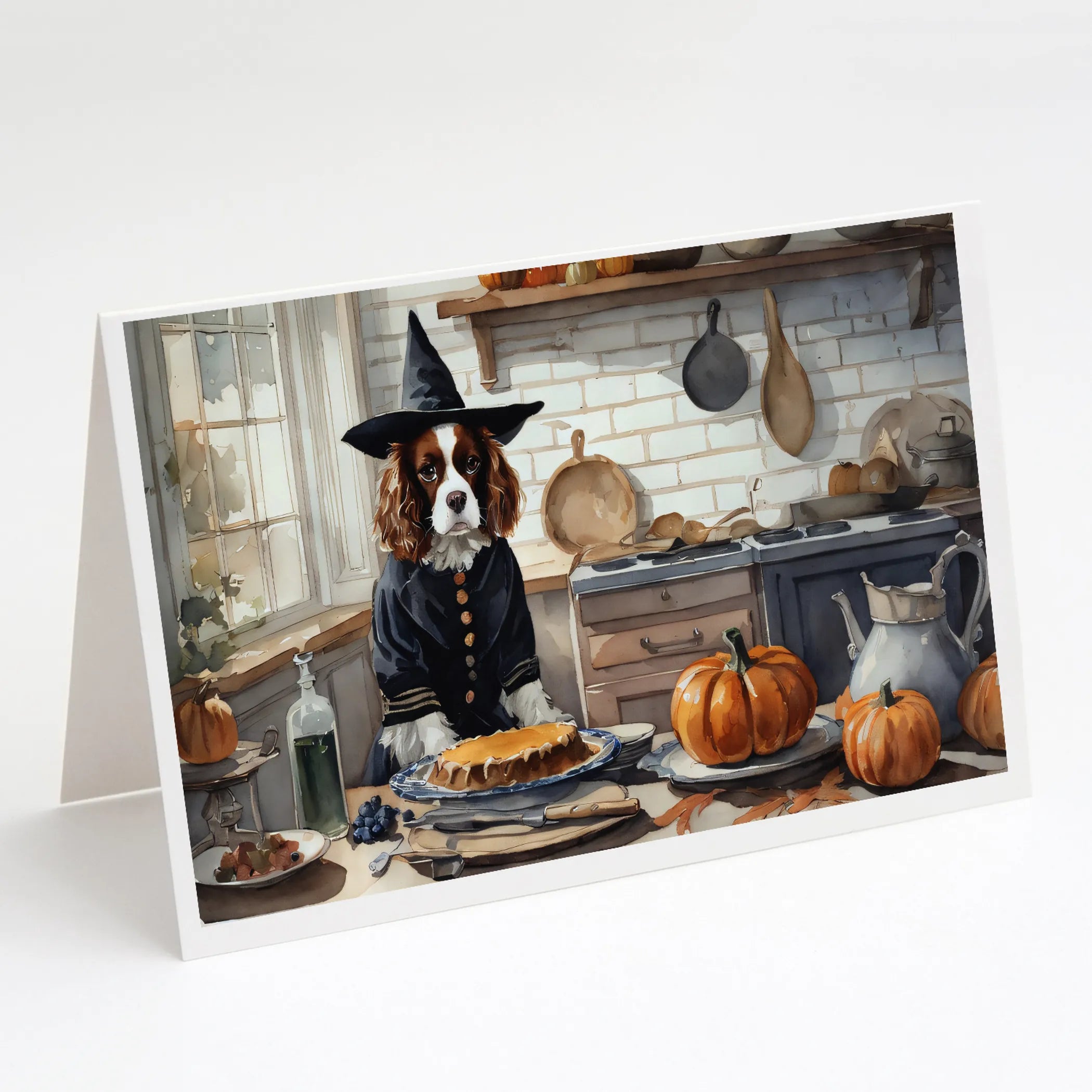 Fall Kitchen Pumpkin Pie Greeting Cards  - Size: 5X7 | Pack Of: 1 | Collection name: Fall kitchen pumpkin pie