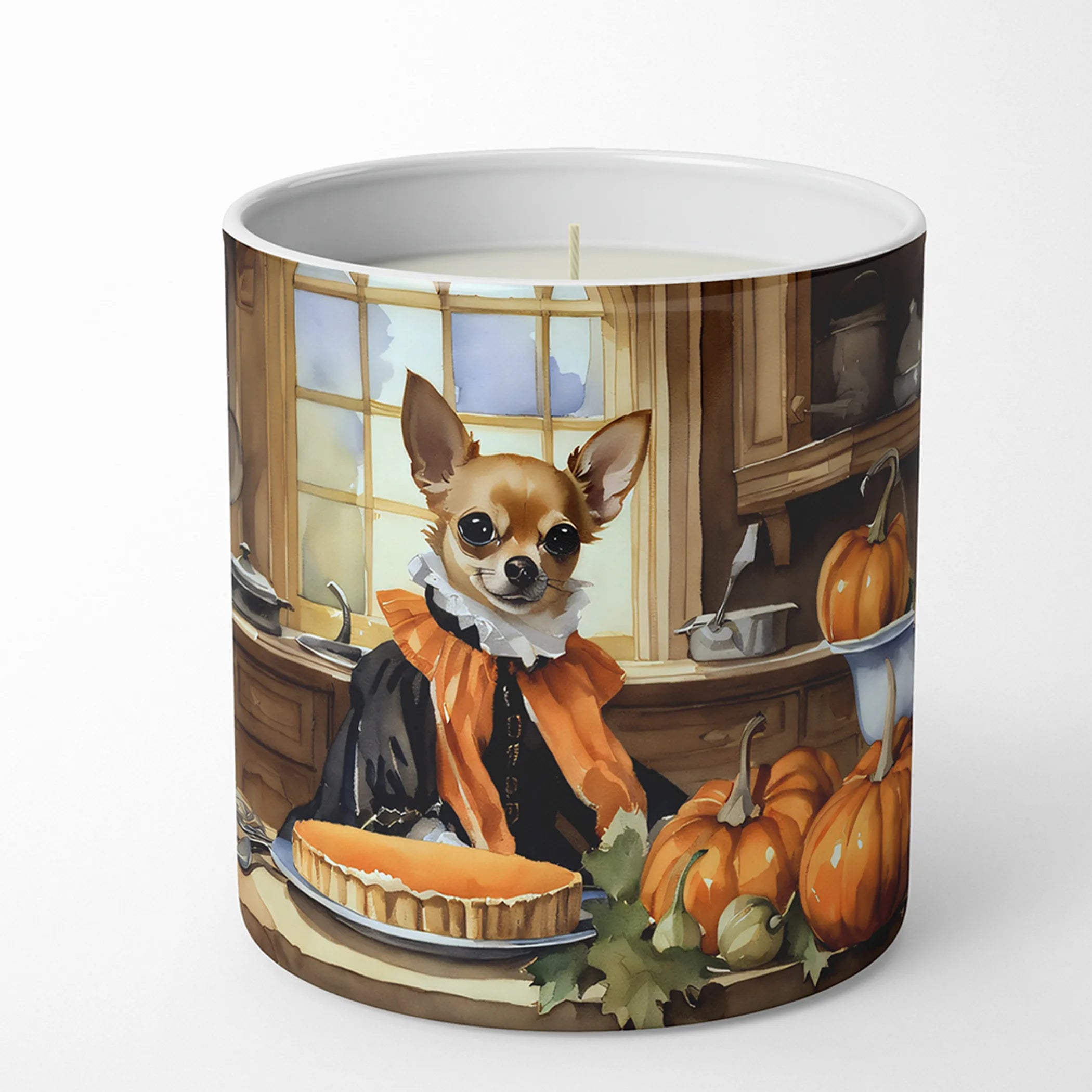 Fall Kitchen Pumpkin Pie Decorative Soy Candle - Size: 10 OZ | Pack Of: 1 | Collection name: Fall kitchen pumpkin pie