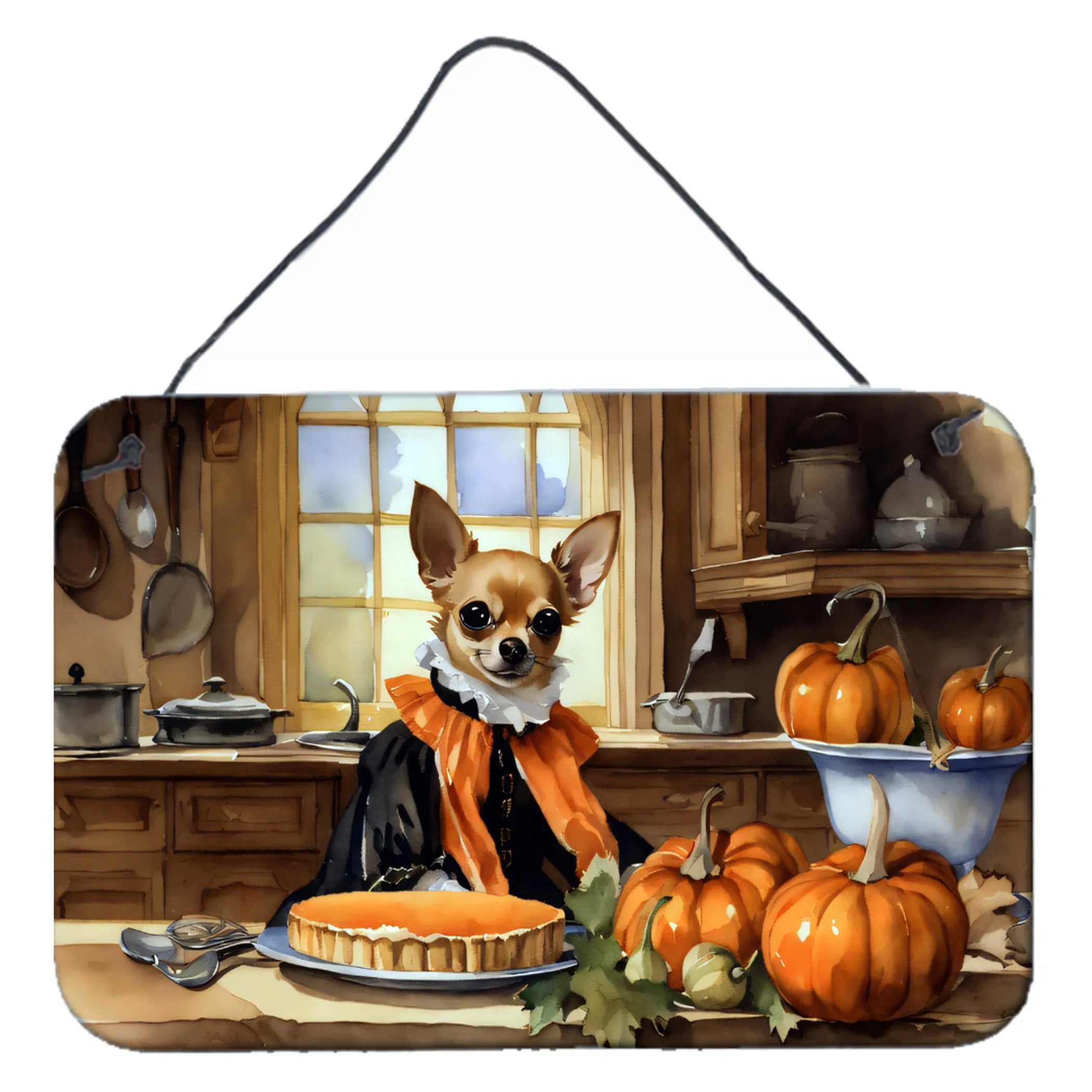 Fall Kitchen Pumpkin Pie Wall or Door Hanging Prints - Size: 8HX12W | Pack Of: 1 | Collection name: Fall kitchen pumpkin pie