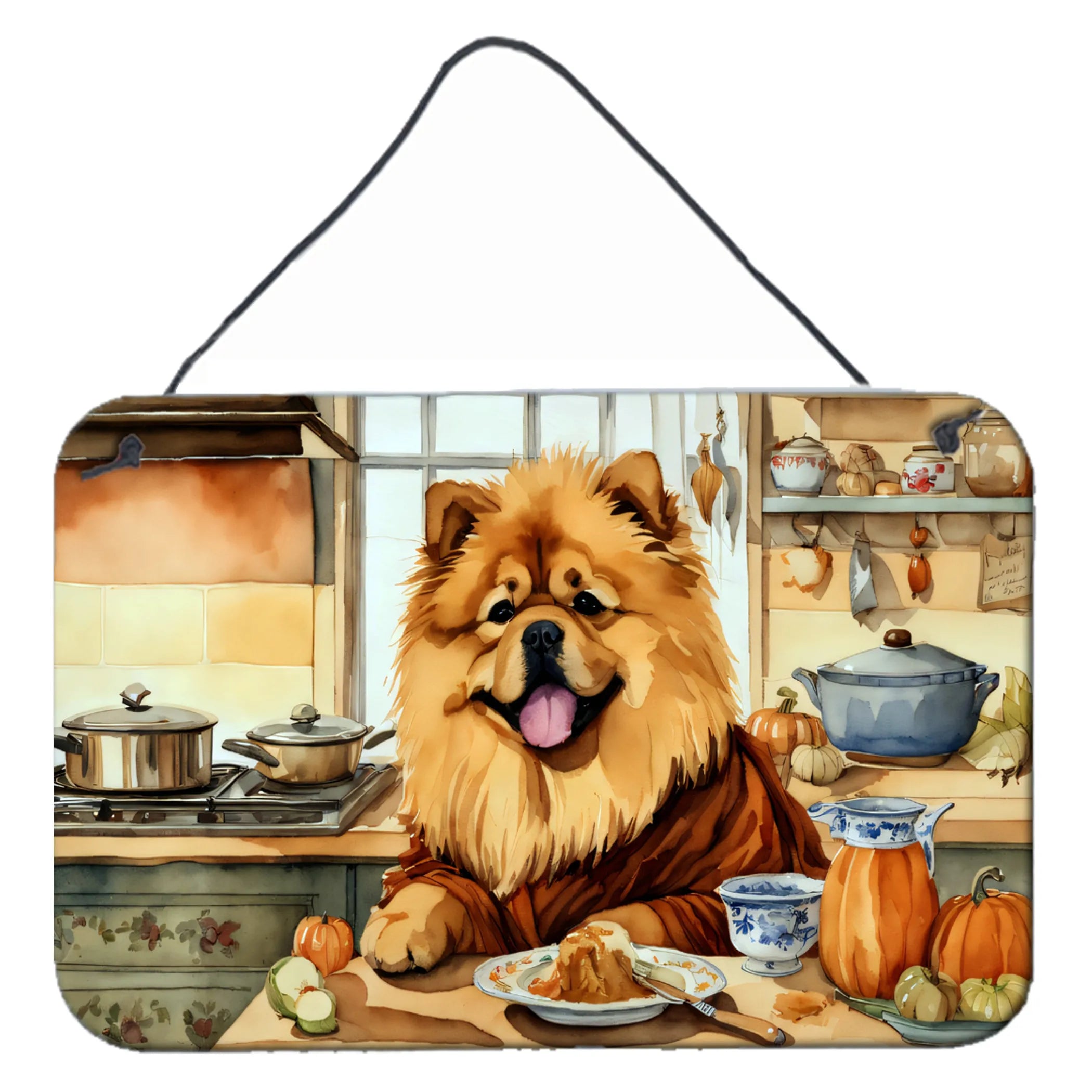 Fall Kitchen Pumpkin Pie Wall or Door Hanging Prints - Size: 8HX12W | Pack Of: 1 | Collection name: Fall kitchen pumpkin pie