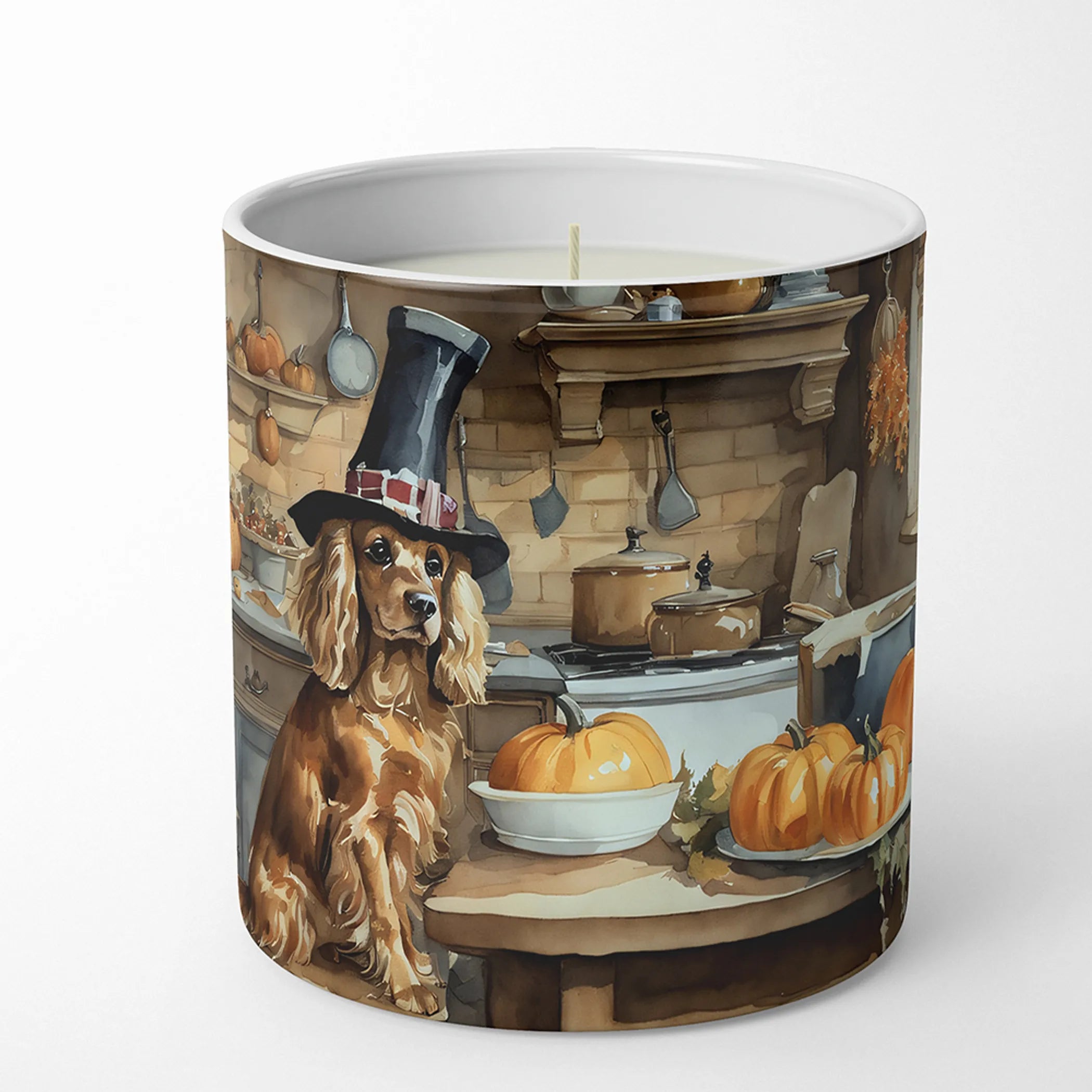 Fall Kitchen Pumpkin Pie Decorative Soy Candle - Size: 10 OZ | Pack Of: 1 | Collection name: Fall kitchen pumpkin pie