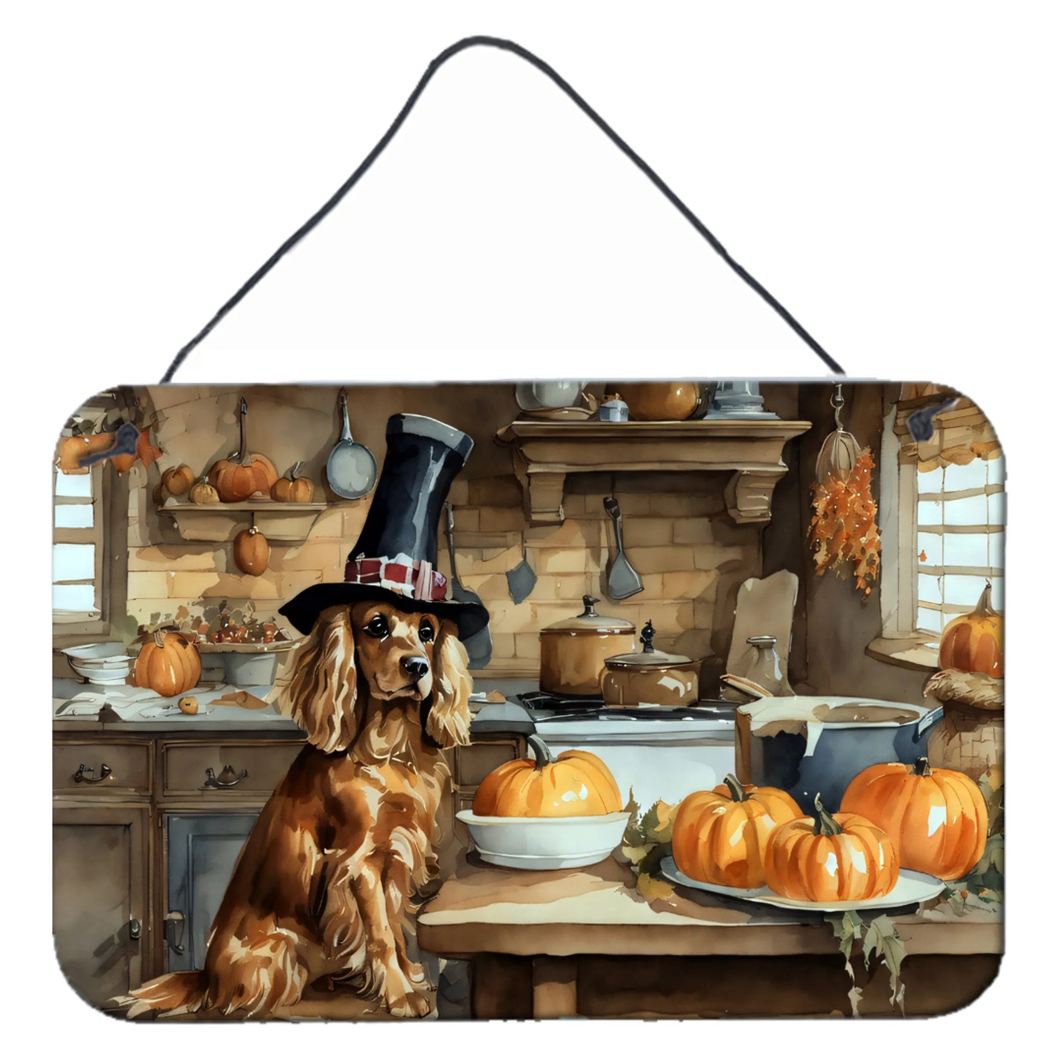 Fall Kitchen Pumpkin Pie Wall or Door Hanging Prints - Size: 8HX12W | Pack Of: 1 | Collection name: Fall kitchen pumpkin pie