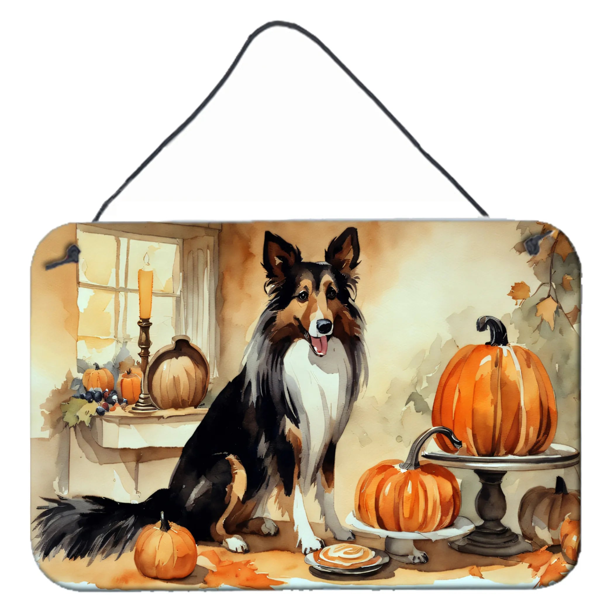 Fall Kitchen Pumpkin Pie Wall or Door Hanging Prints - Size: 8HX12W | Pack Of: 1 | Collection name: Fall kitchen pumpkin pie
