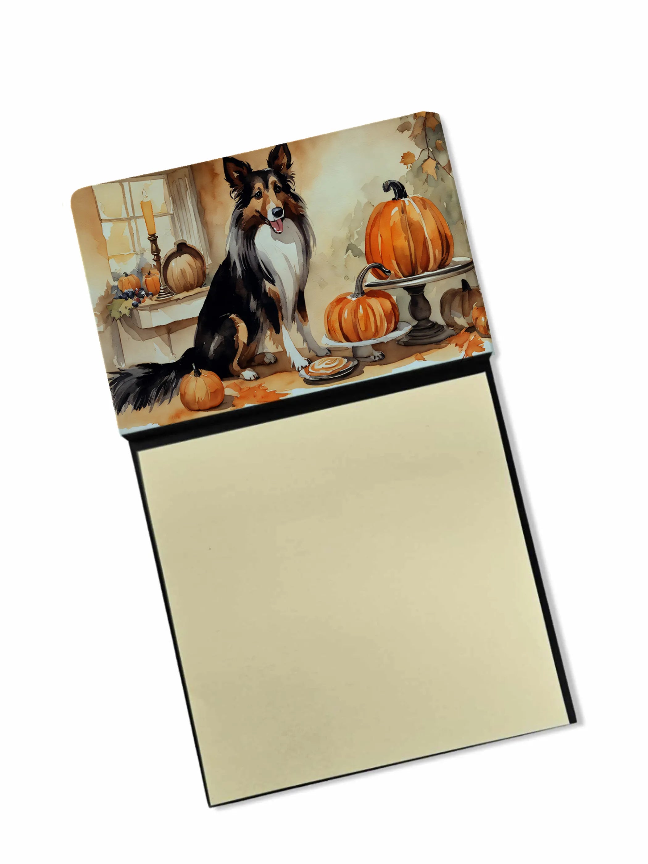 Fall Kitchen Pumpkin Pie Sticky Note Holder - Pack Of: 1 | Collection name: Fall kitchen pumpkin pie