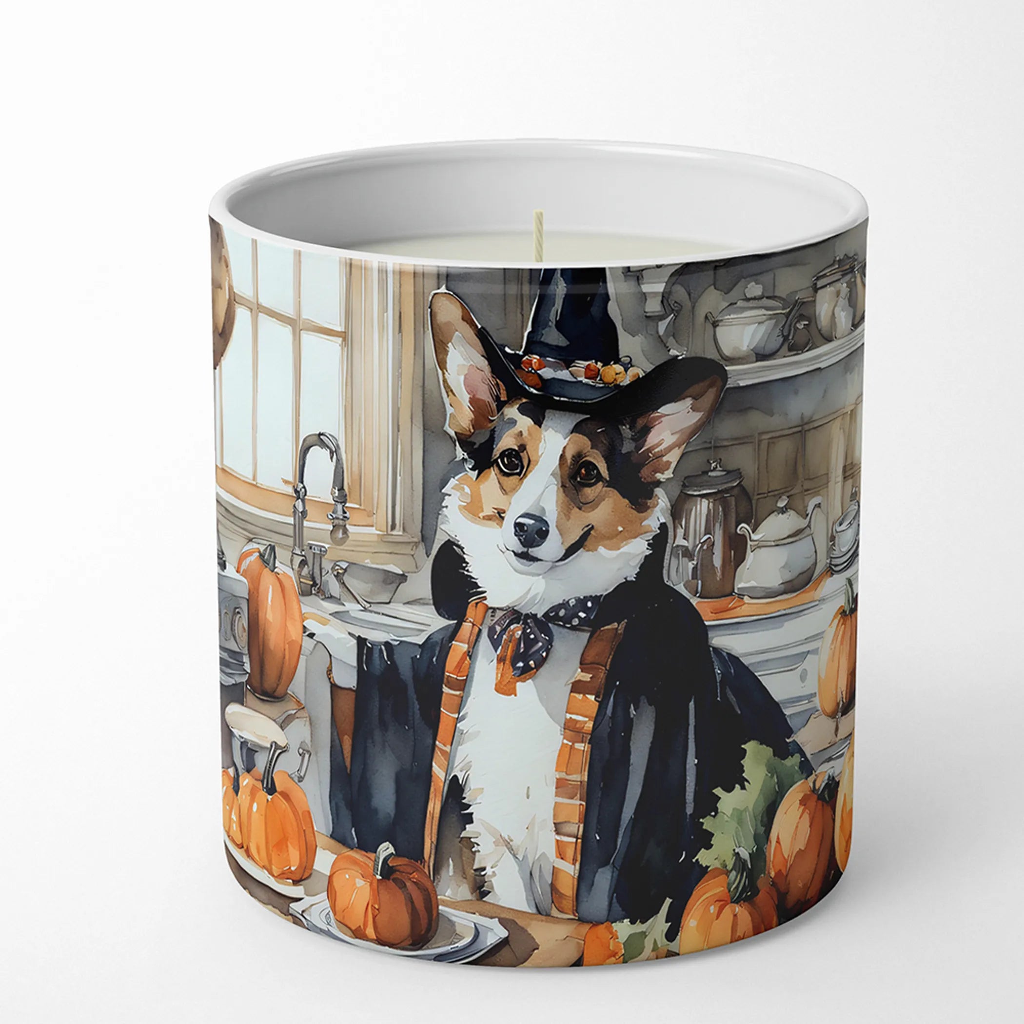 Fall Kitchen Pumpkin Pie Decorative Soy Candle - Size: 10 OZ | Pack Of: 1 | Collection name: Fall kitchen pumpkin pie