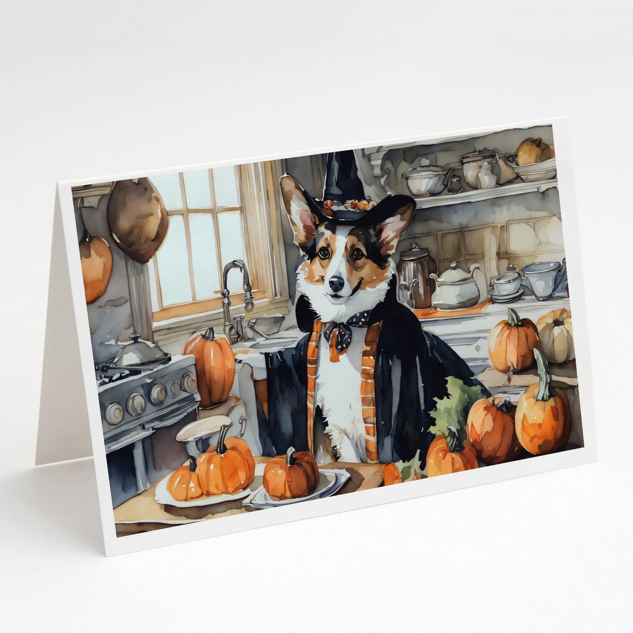 Fall Kitchen Pumpkin Pie Greeting Cards  - Size: 5X7 | Pack Of: 1 | Collection name: Fall kitchen pumpkin pie