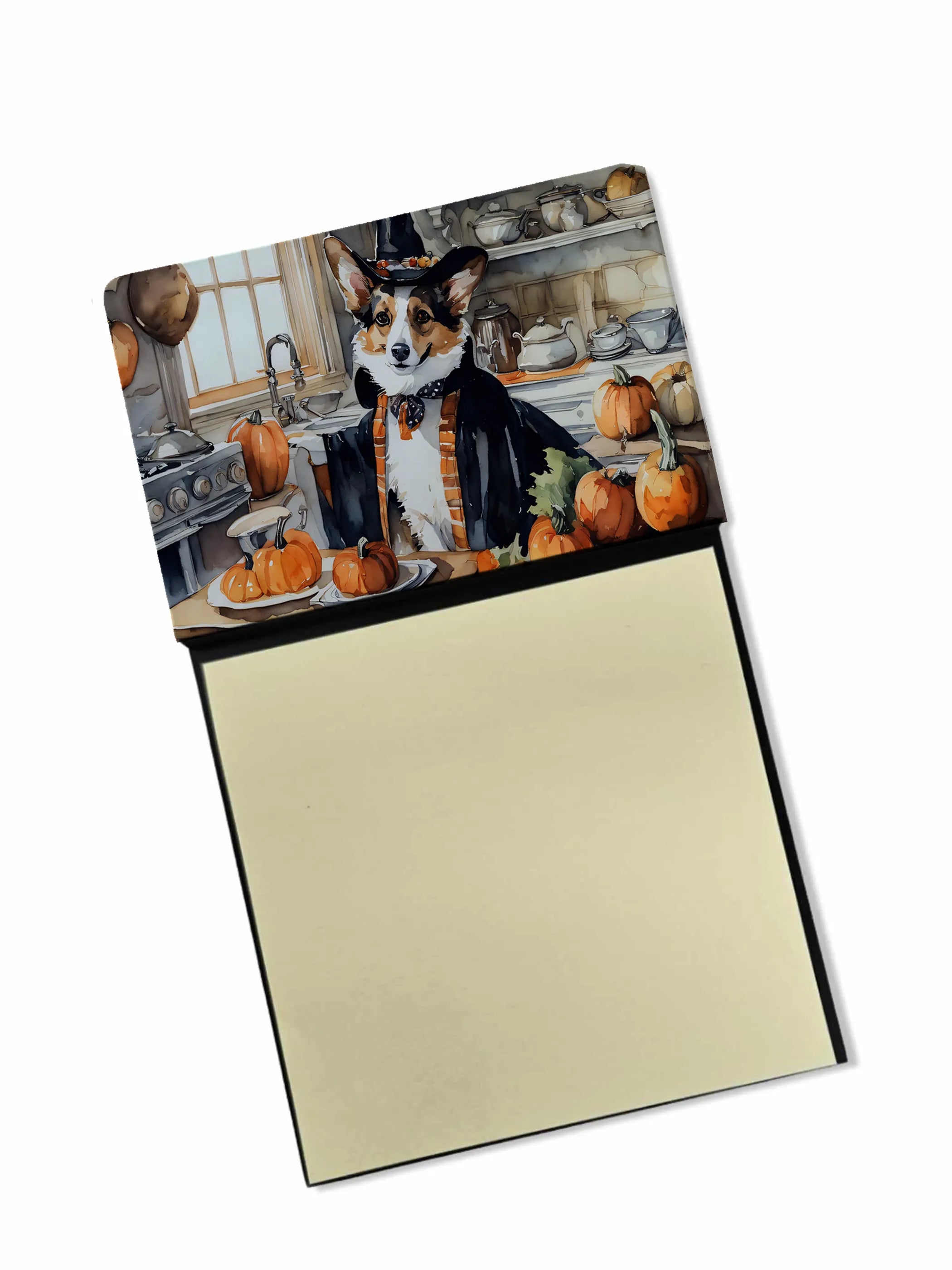 Fall Kitchen Pumpkin Pie Sticky Note Holder - Pack Of: 1 | Collection name: Fall kitchen pumpkin pie