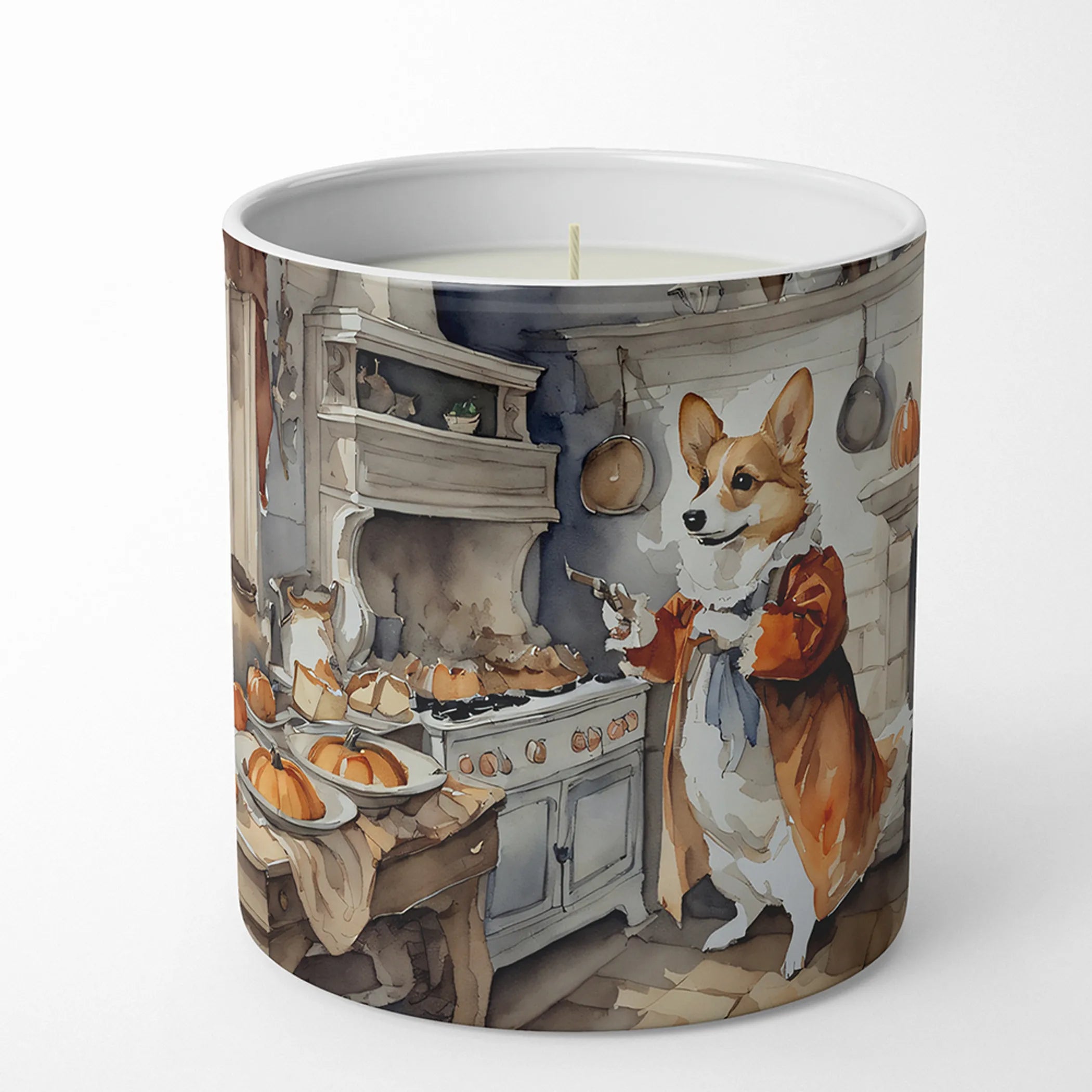 Fall Kitchen Pumpkin Pie Decorative Soy Candle - Size: 10 OZ | Pack Of: 1 | Collection name: Fall kitchen pumpkin pie
