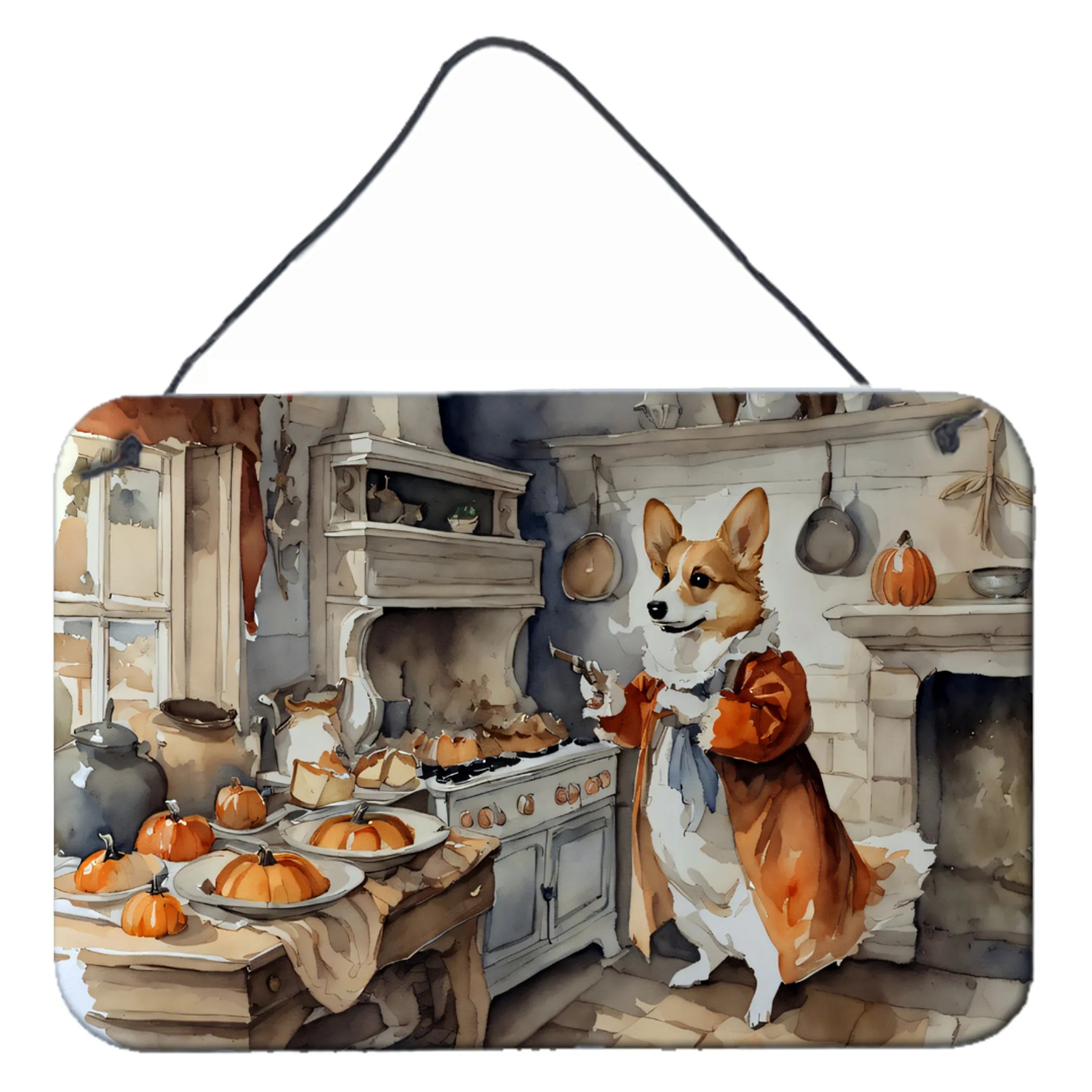Fall Kitchen Pumpkin Pie Wall or Door Hanging Prints - Size: 8HX12W | Pack Of: 1 | Collection name: Fall kitchen pumpkin pie