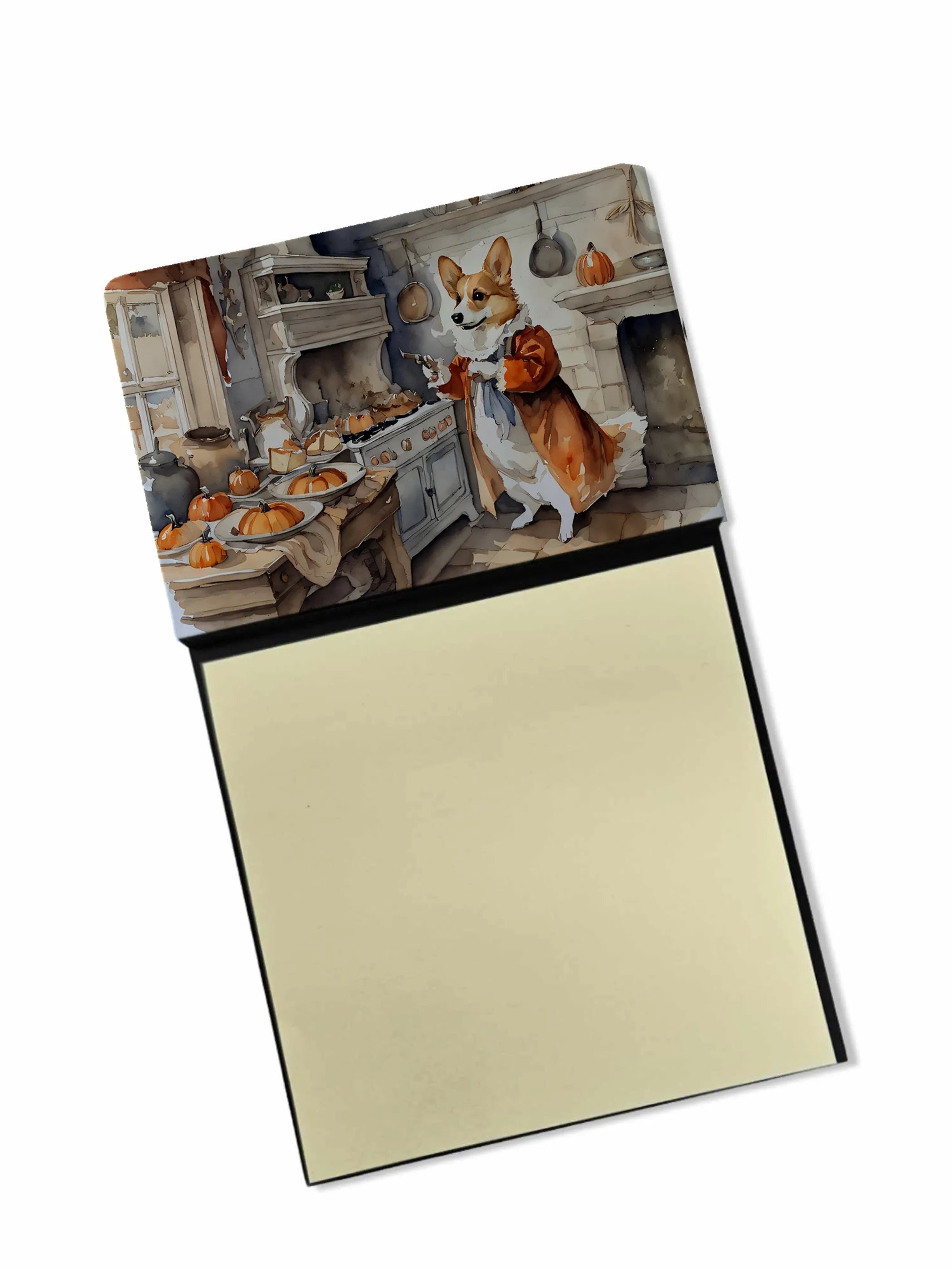 Fall Kitchen Pumpkin Pie Sticky Note Holder - Pack Of: 1 | Collection name: Fall kitchen pumpkin pie
